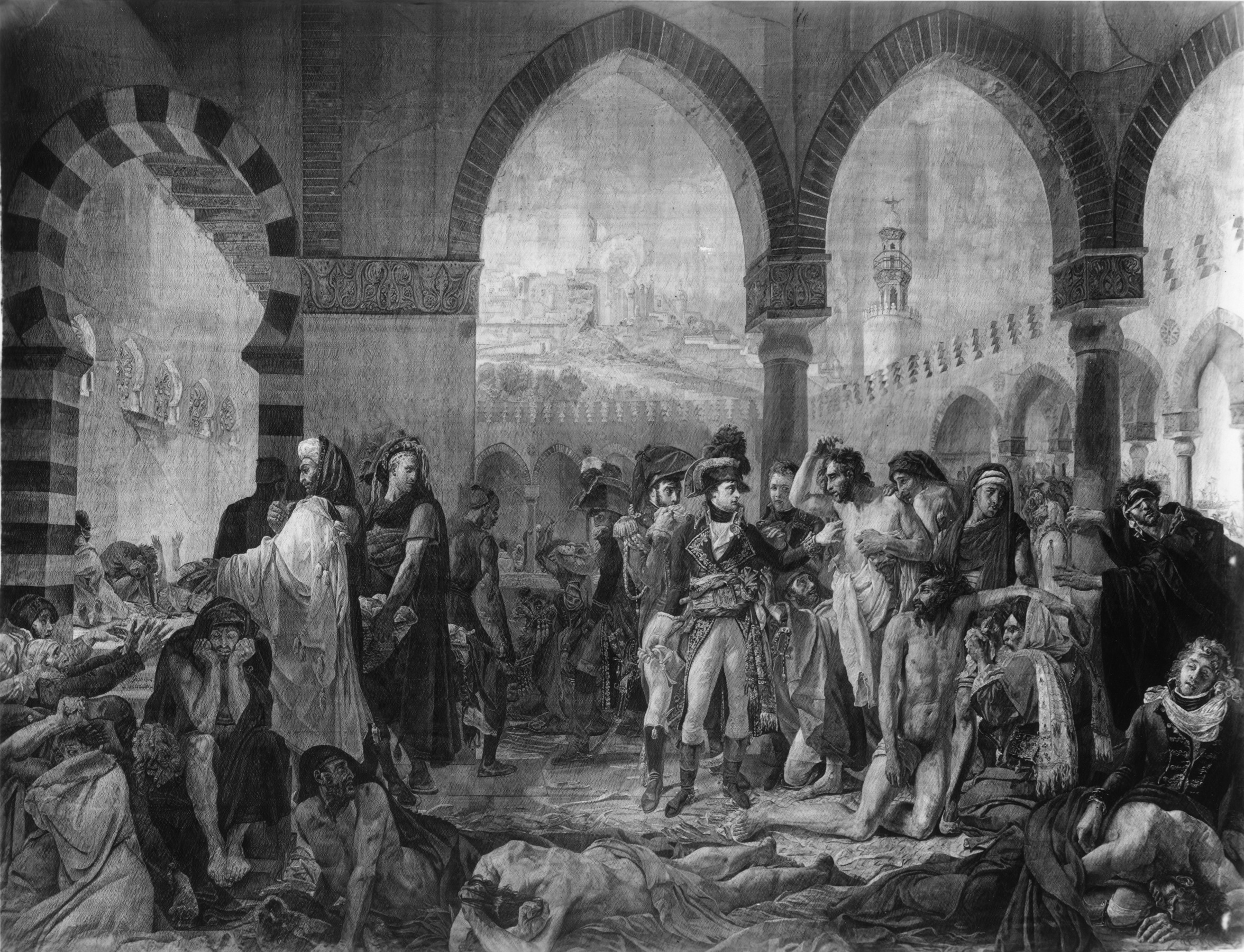 Image for Bonaparte Visiting the Plague Victims of Jaffa (Bonaparte visitant les pestiférés de Jaffa)