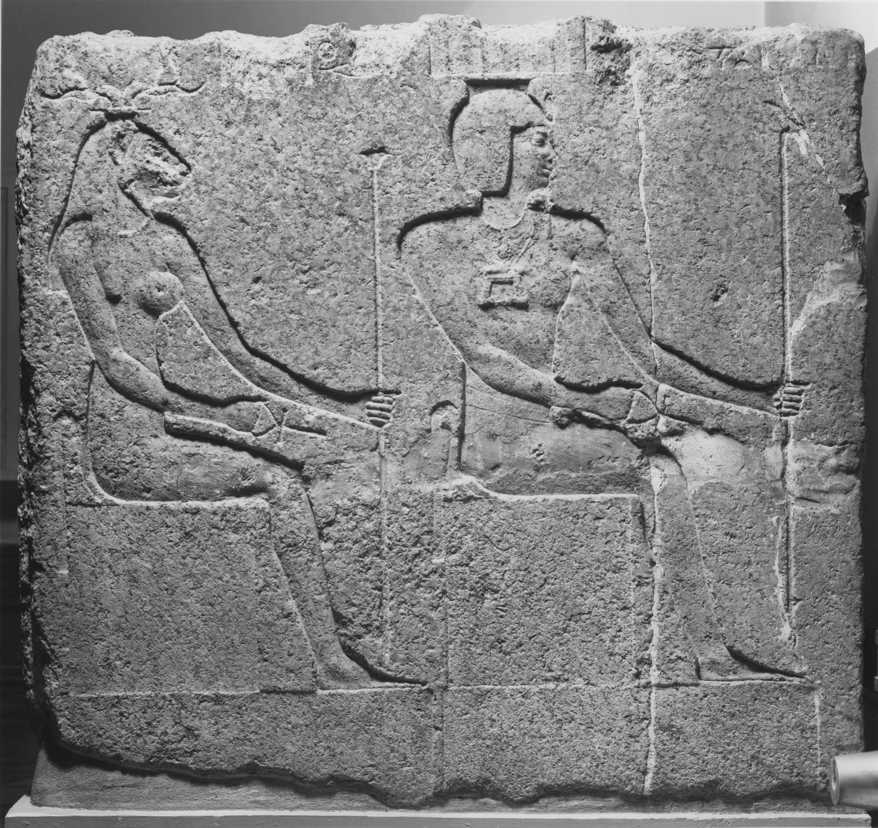 Image for Corner Relief Fragment with King Ptolemy II Philadelphos, Mehyet, and Onuris-Shu