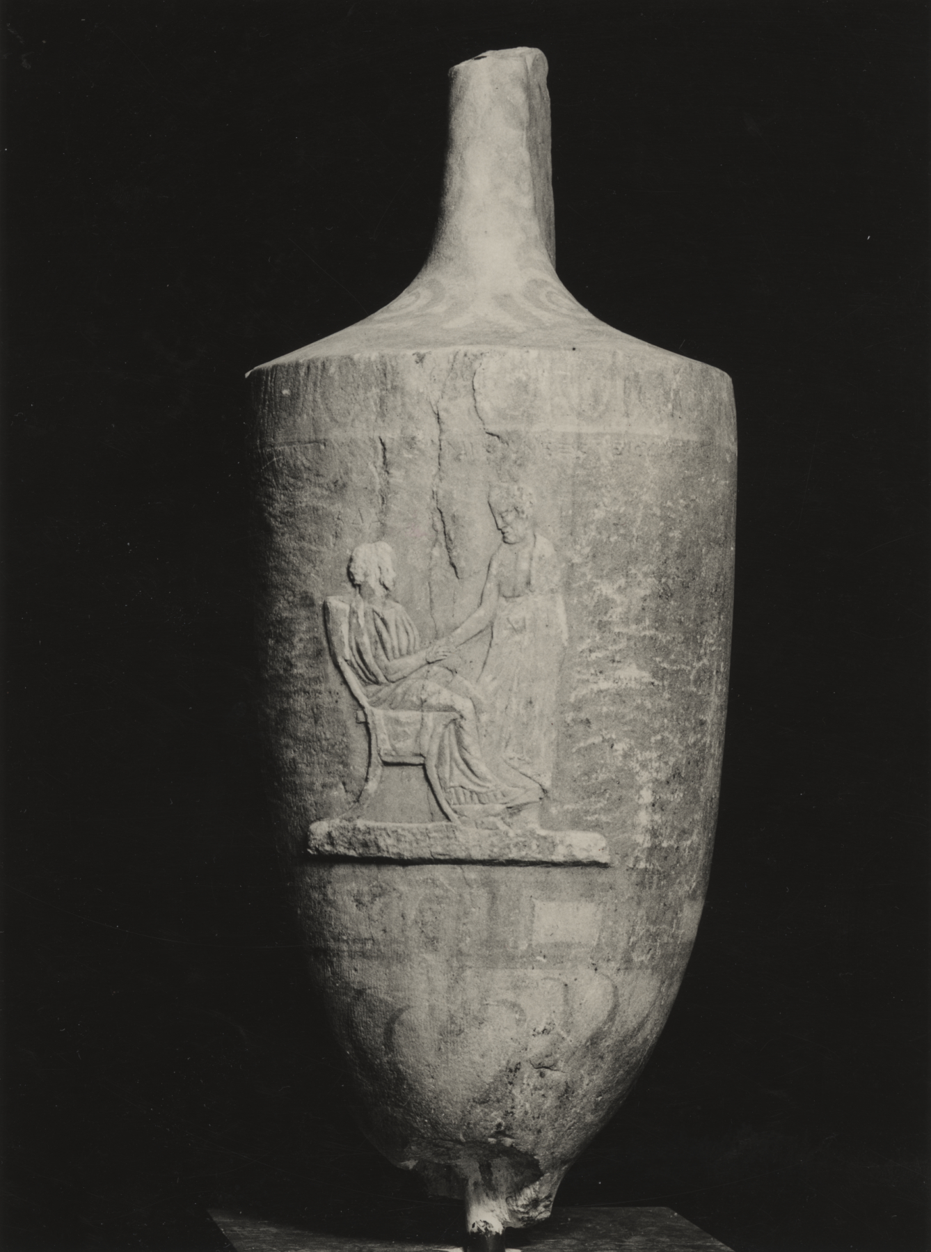 Image for Lekythos with Seated and Standing Figures