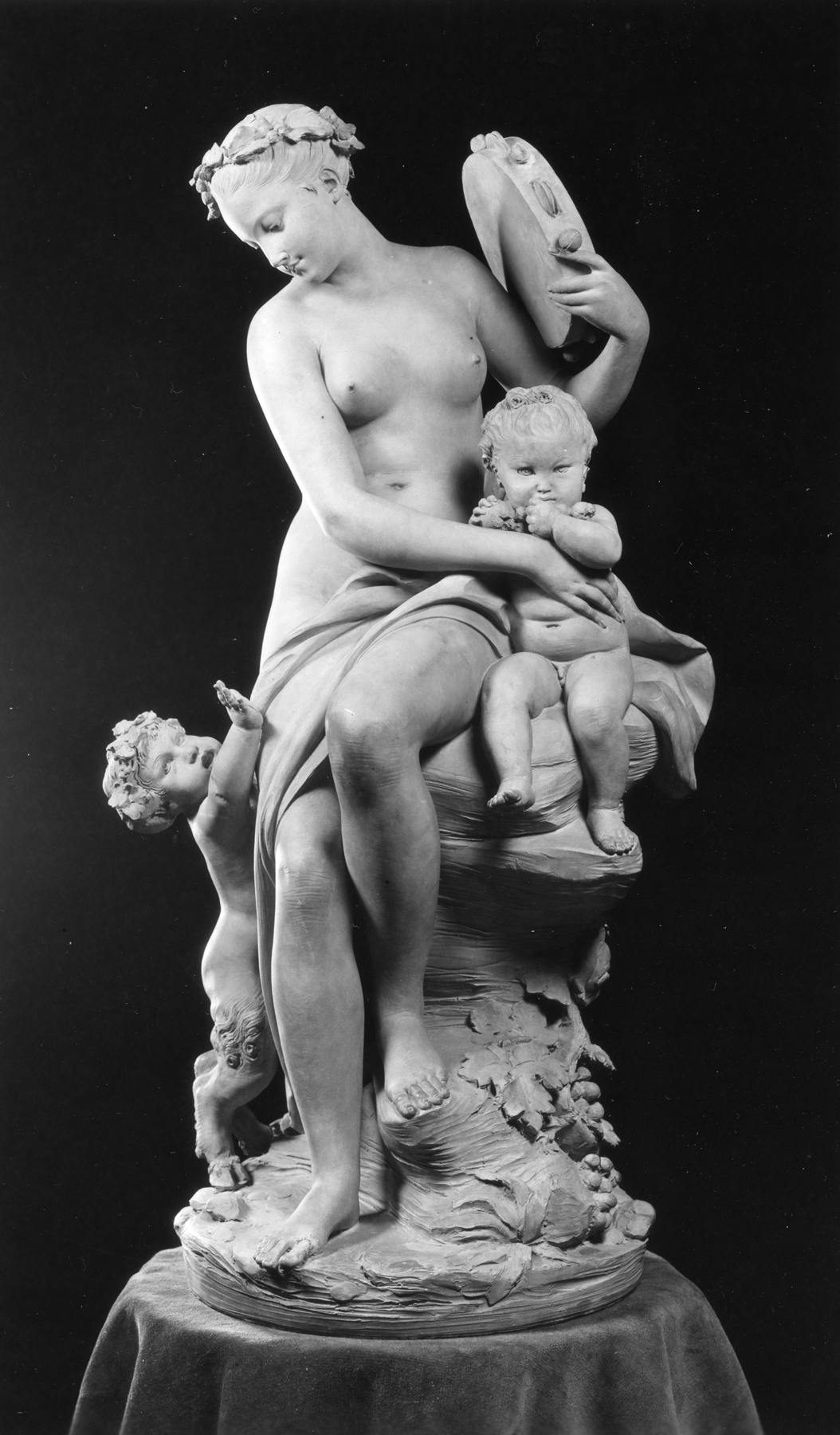 Image for Statuette of Bacchante with Young Satyr and Putto