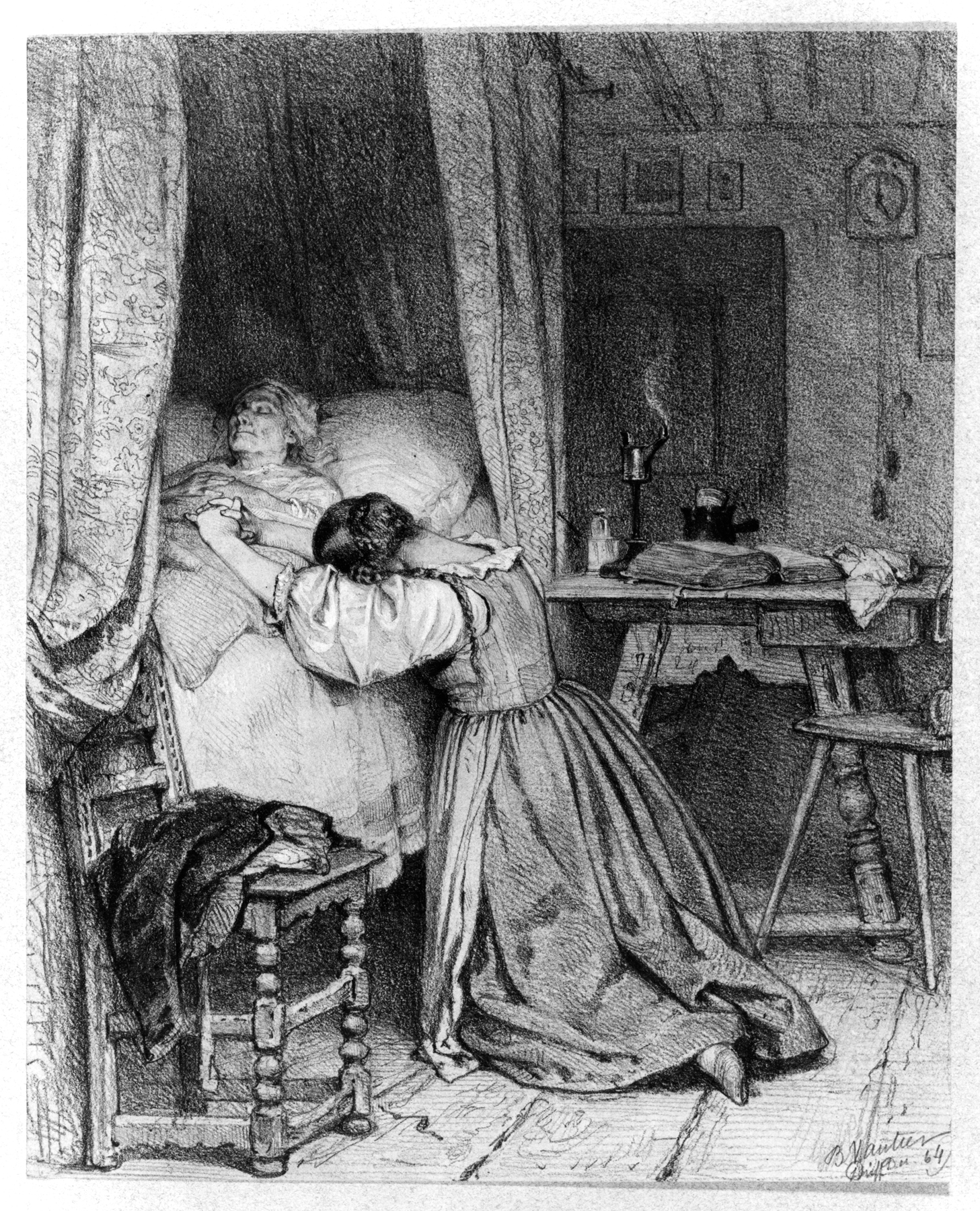 Image for Woman Praying at a Deathbed