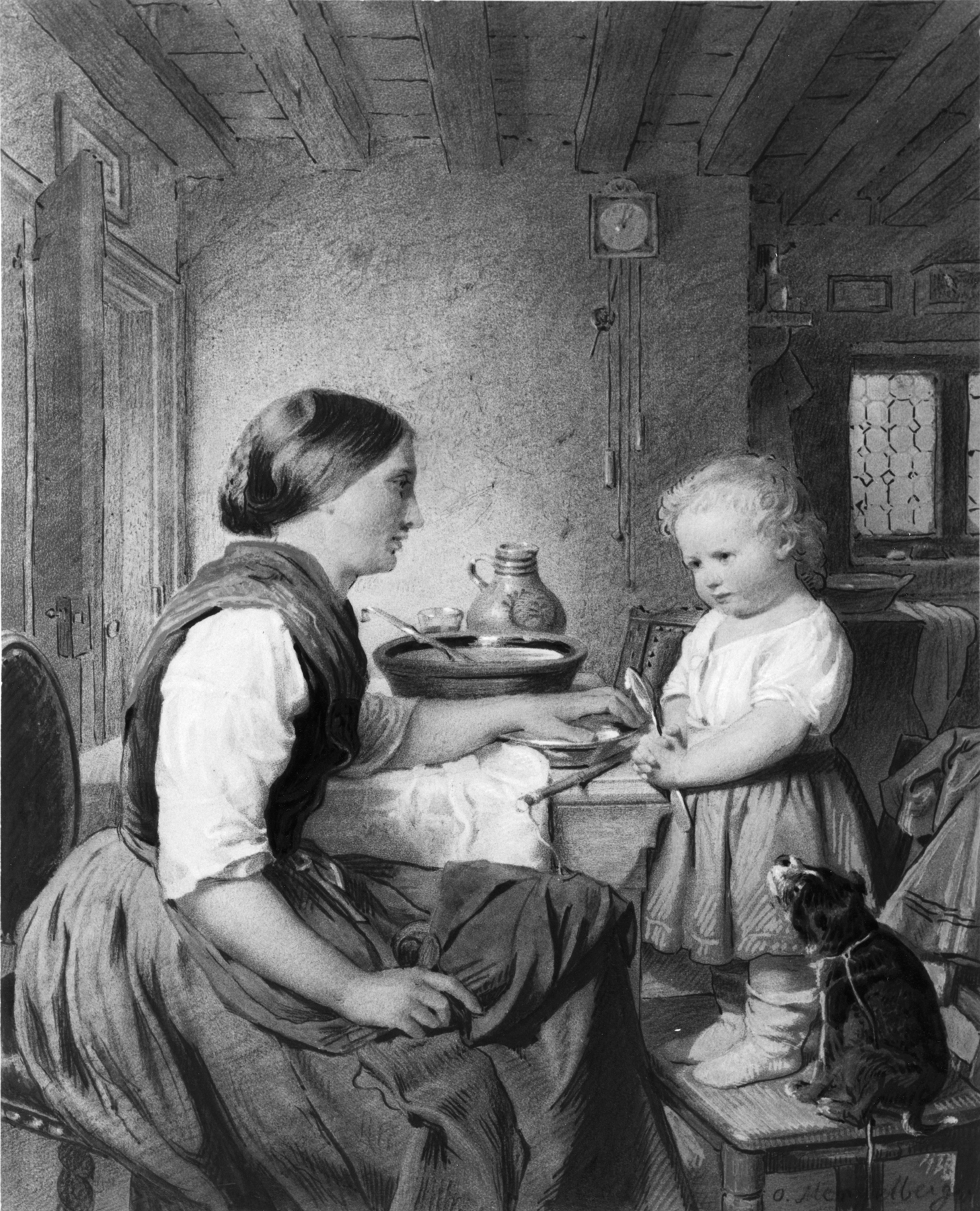 Image for Mother Teaching Child To Say Grace