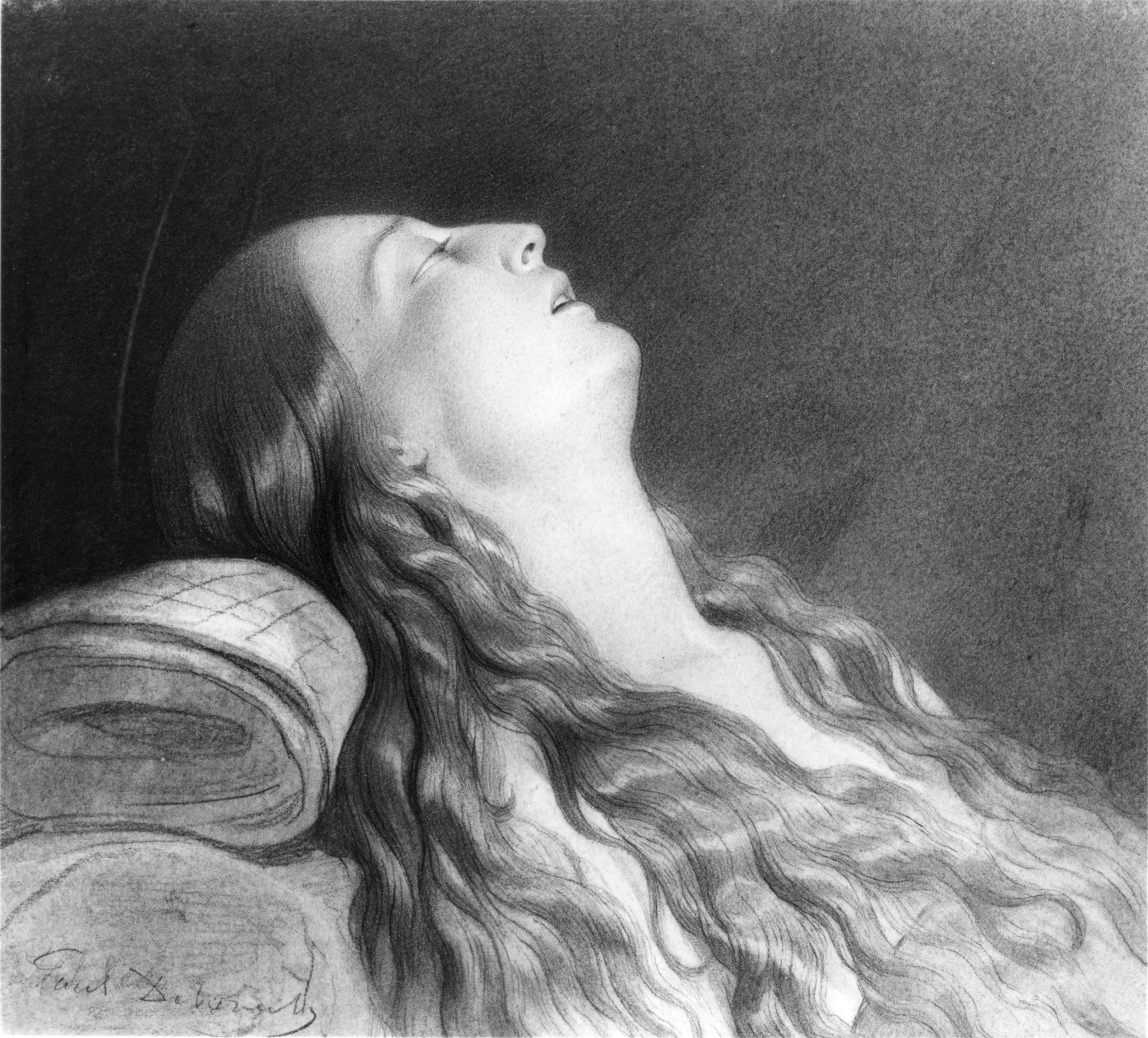 Image for Study for "Louise Vernet on Her Death Bed"