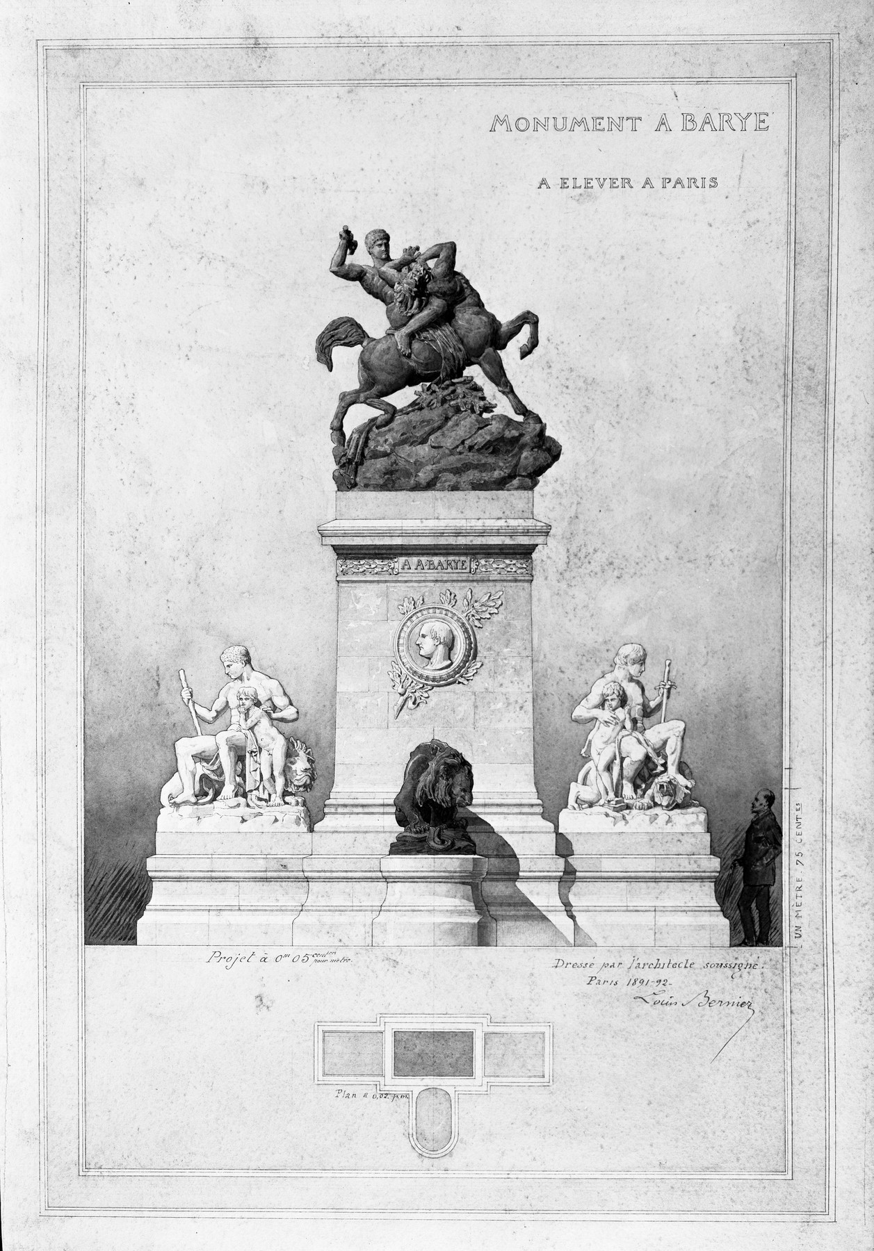 Image for Project for a Monument to Barye, Paris