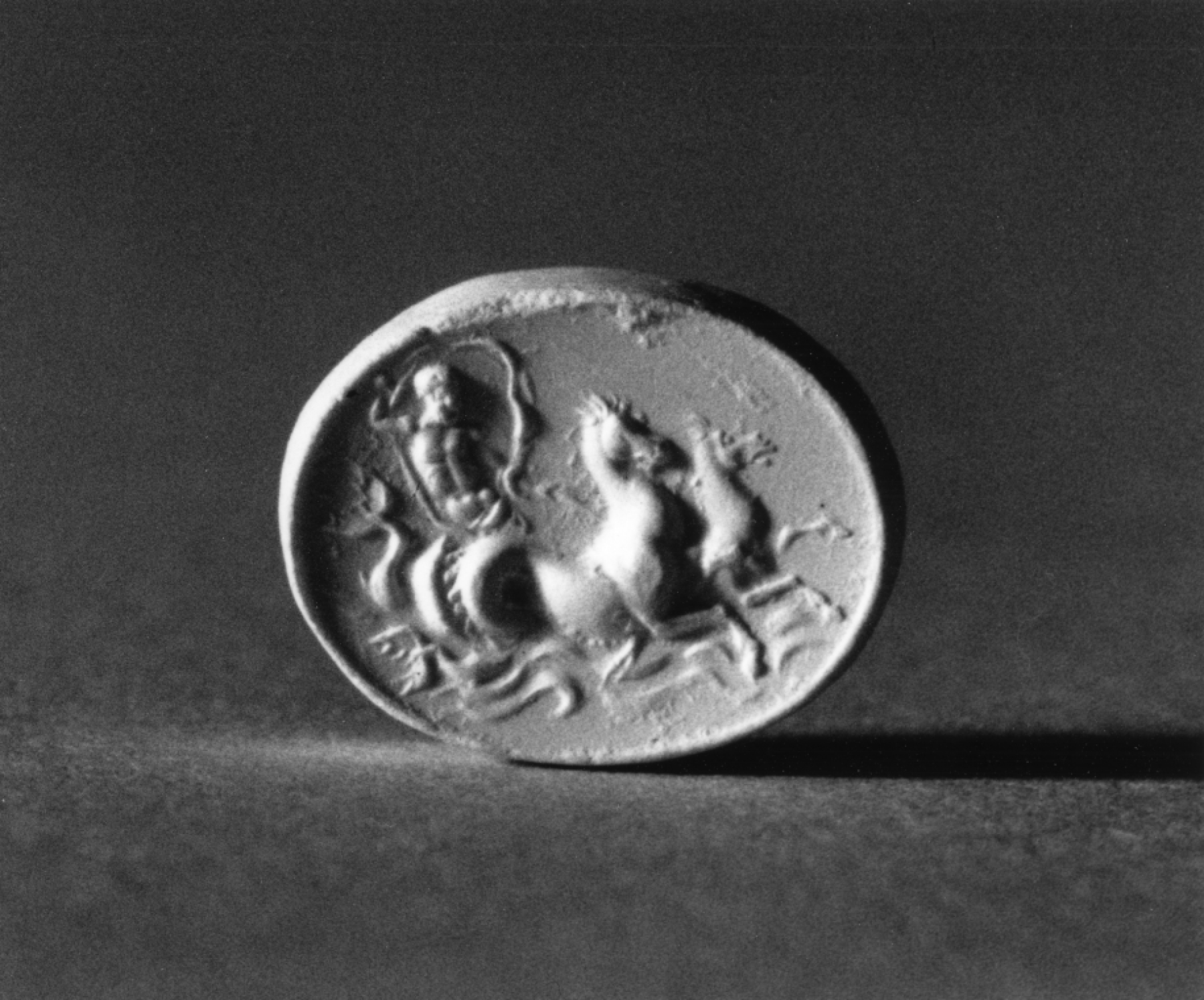 Image for Intaglio with Neptune Driving Two Hippocamps Set in a Ring