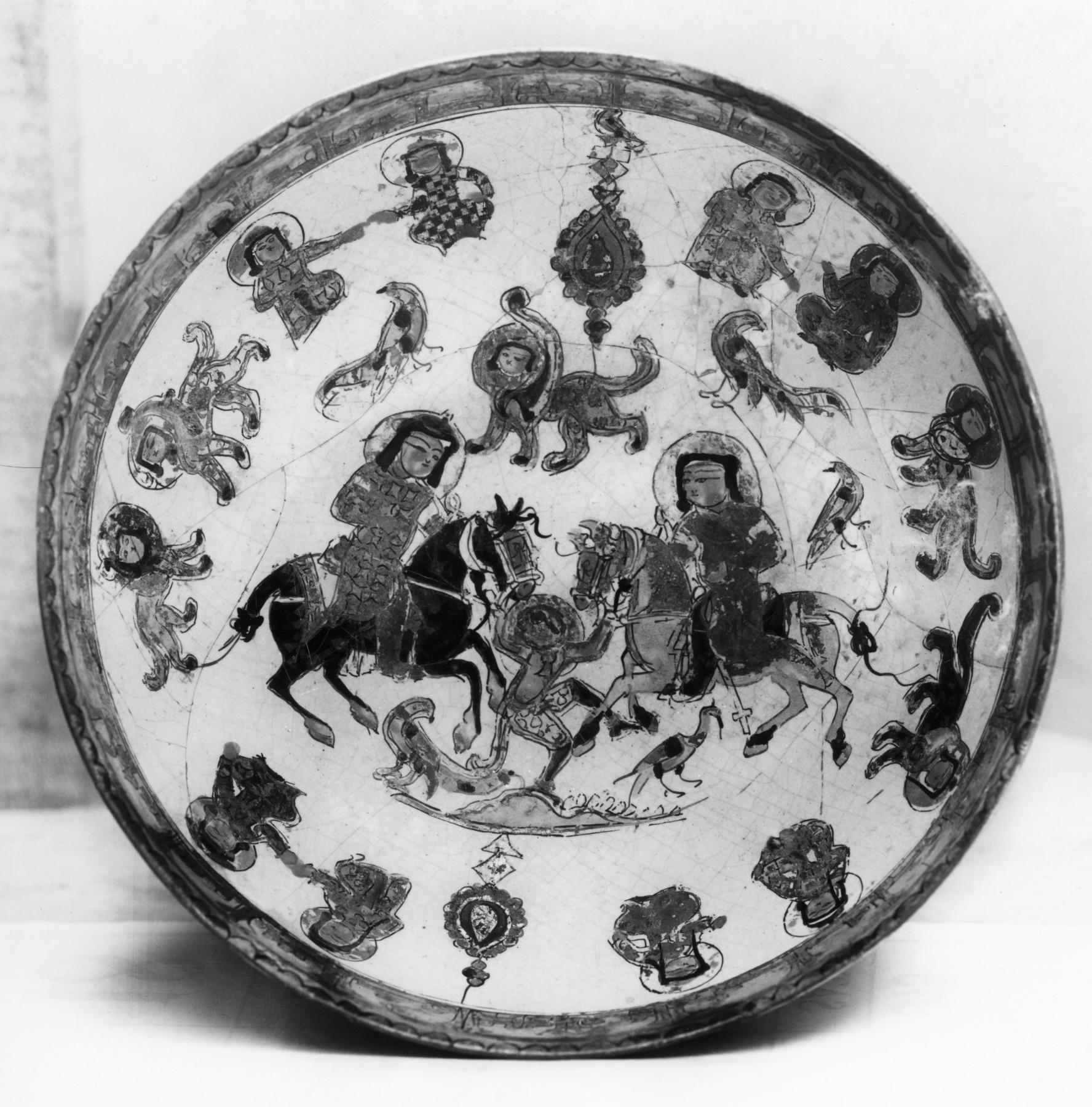 Image for Bowl with Two Horsemen
