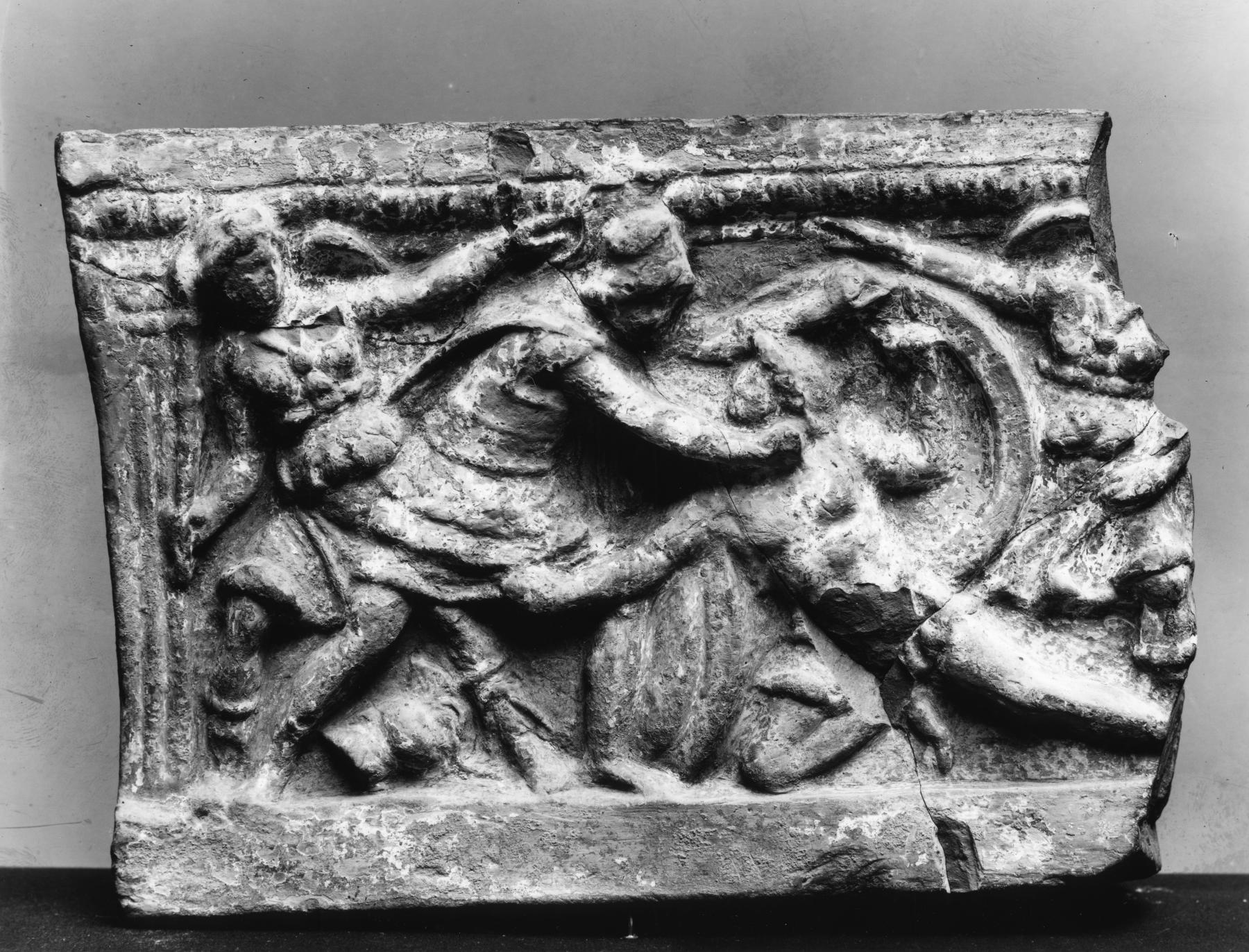 Image for Cinerary Urn Fragment with Battle Scene