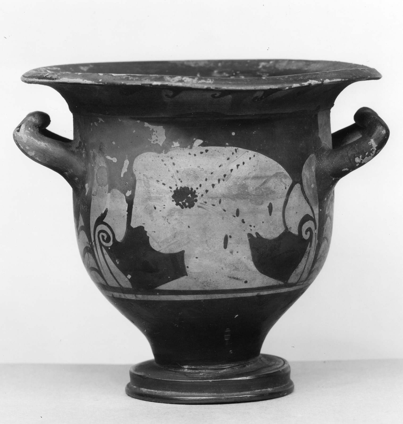 Image for Krater with a Woman's Head and Floral Ornaments