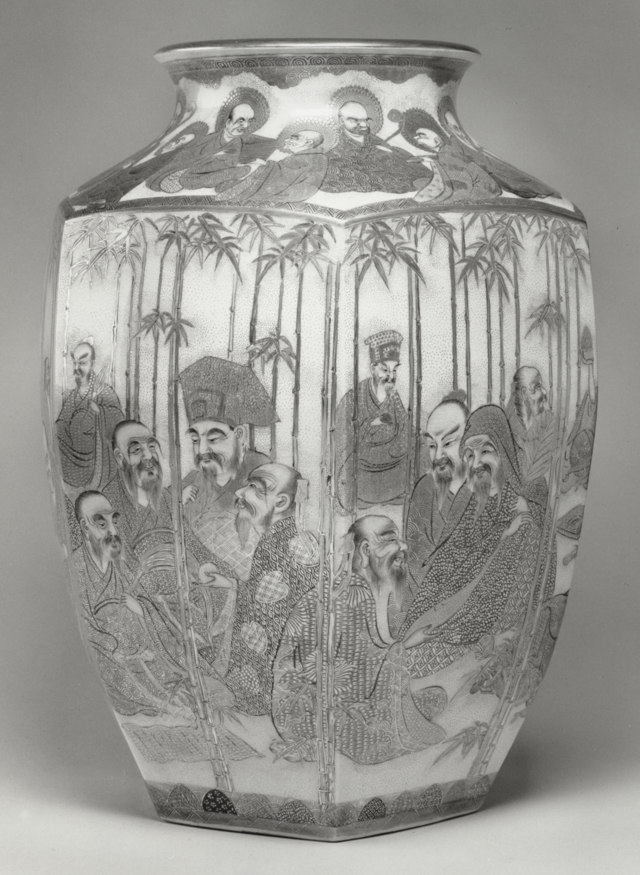 Image for Vase with Arahats and Sages in a Bamboo Grove