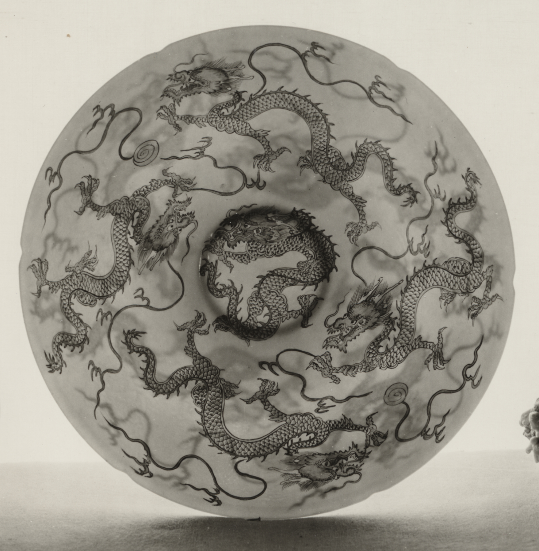 Image for Bowl with Four-clawed dragon and scudding clouds
