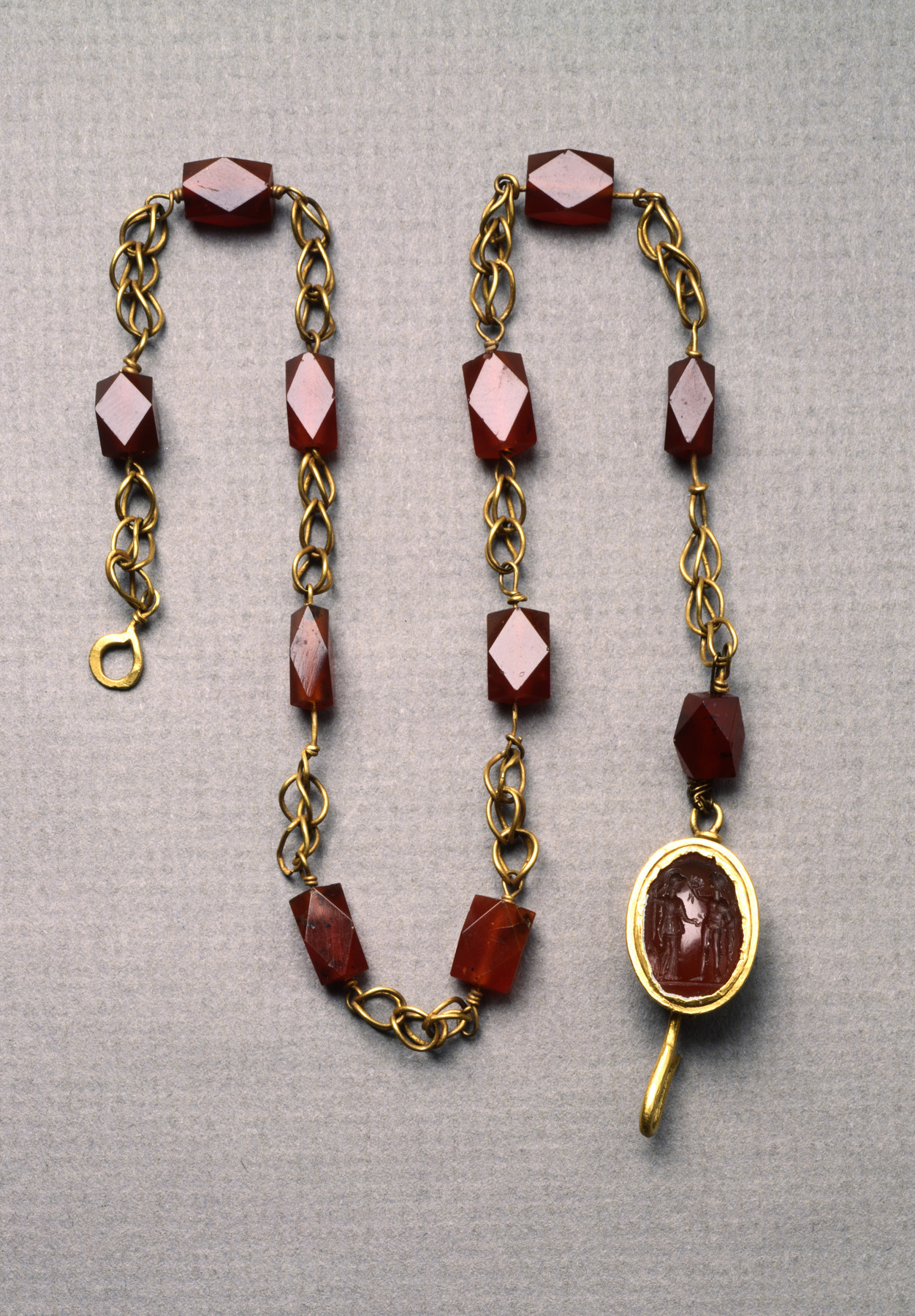 Image for Necklace with an Intaglio of Athena and Hermes