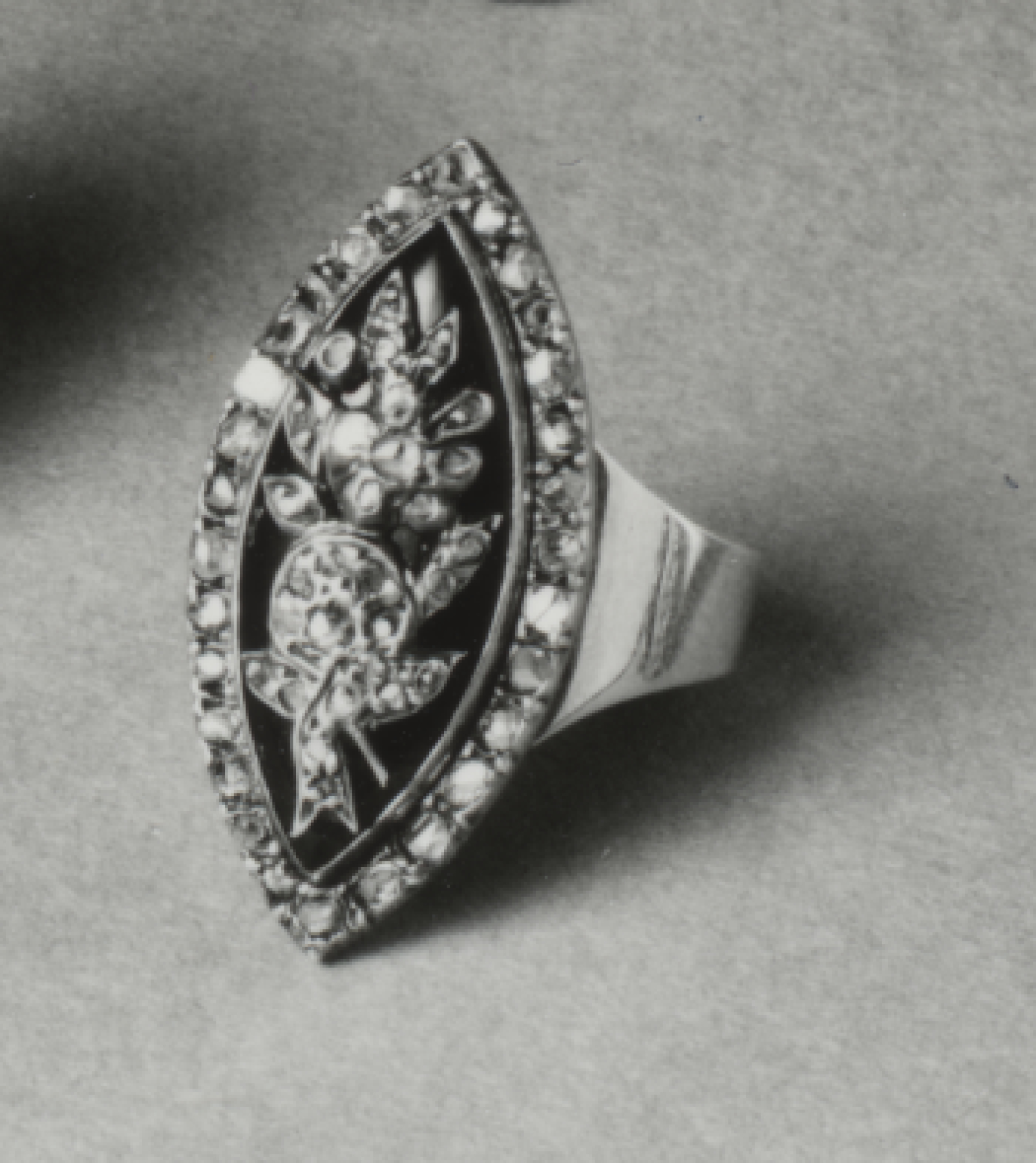 Image for Marquise Ring with Floral Decor