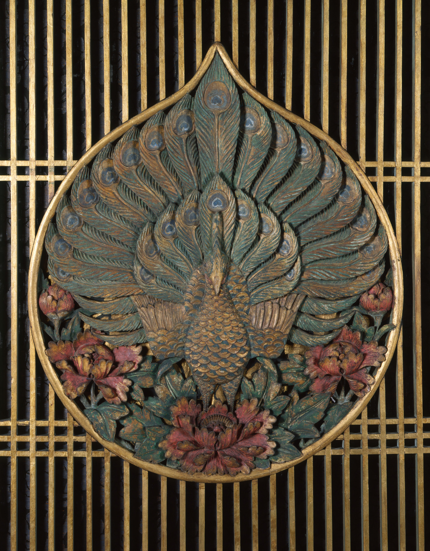 Image for Temple Door with Peacocks