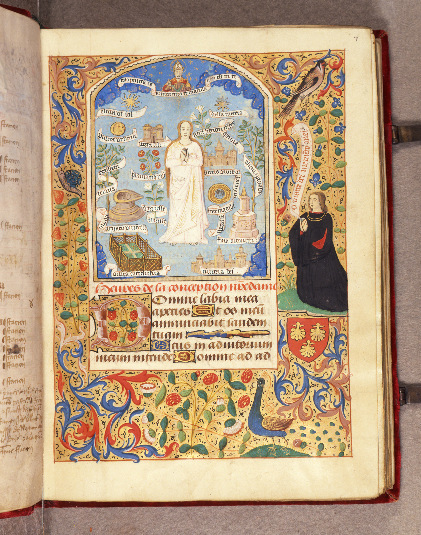 Image for Leaf from Book of Hours: December Calendar, Mary in the Closed Garden