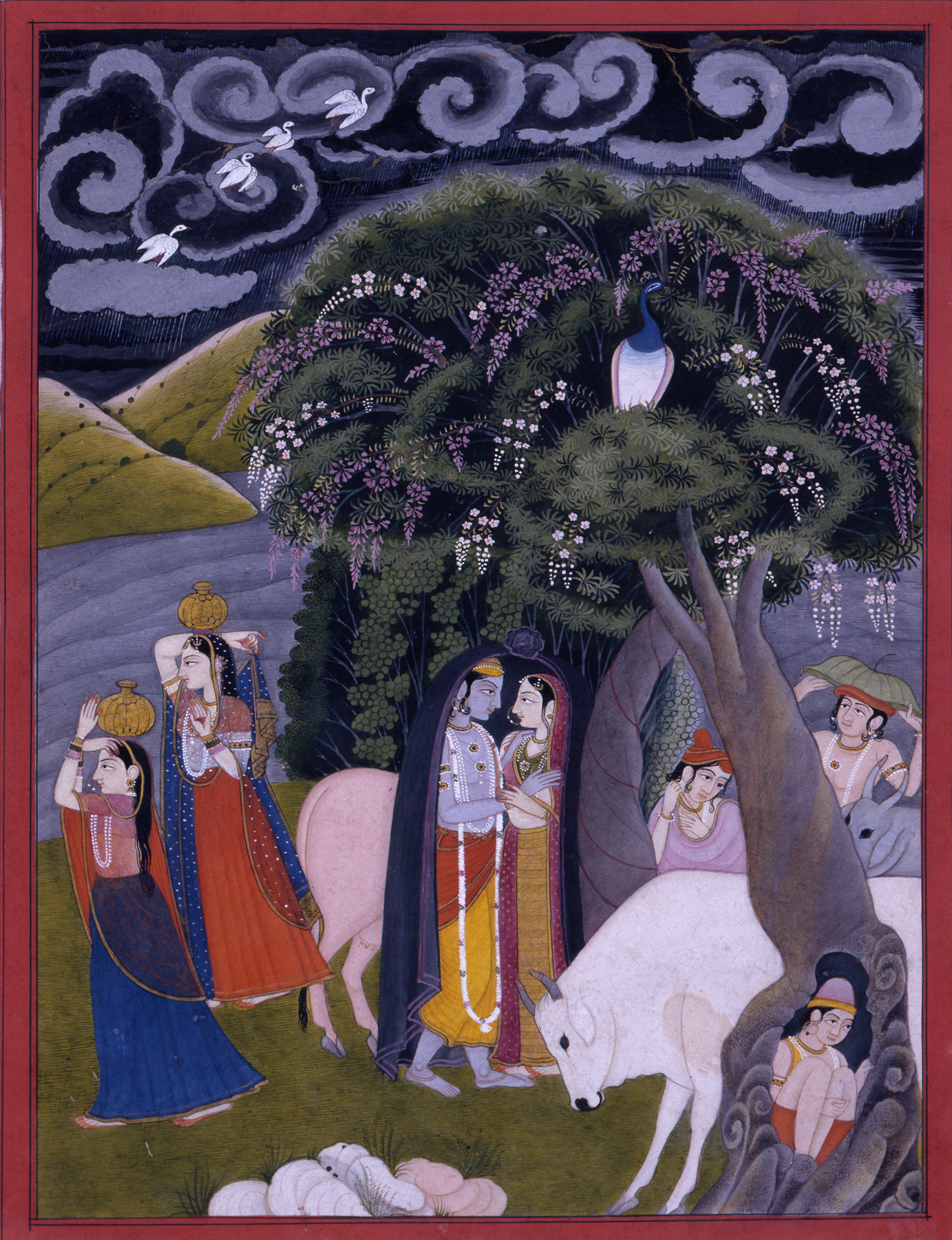 Image for Krishna and Radha Taking Shelter from the Rain