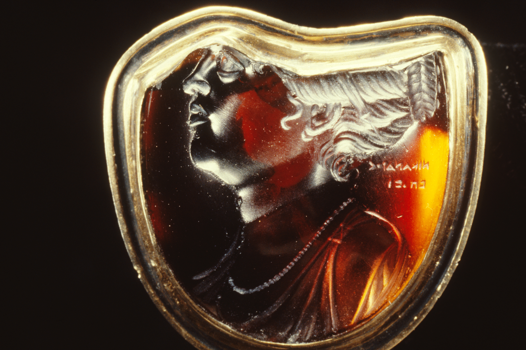 Image for Intaglio with Bust of a Ptolemaic Queen Set in a Mount