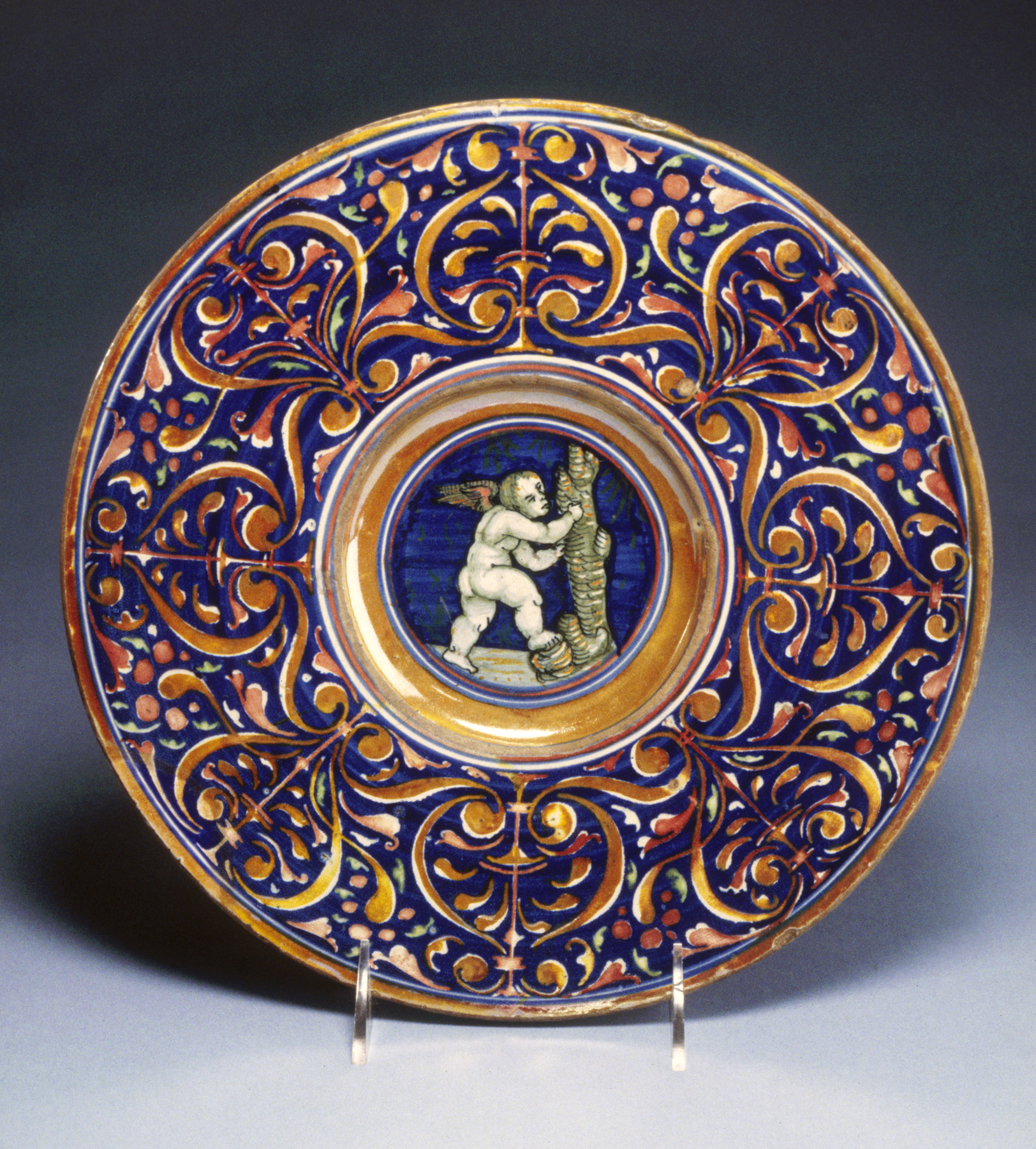 Image for Plate with Cupid Climbing a Tree