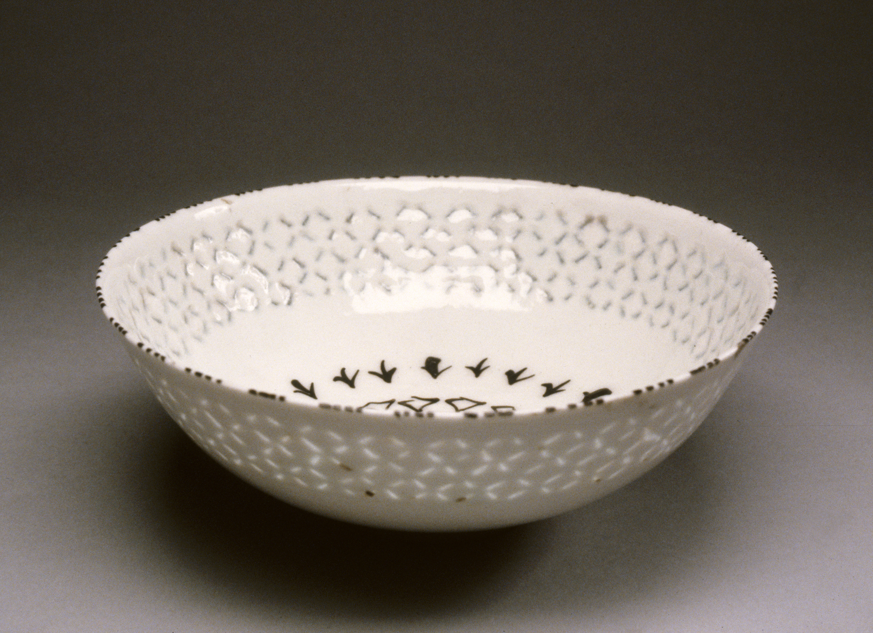 Image for Gombroon Ware Bowl with Diamond Pattern