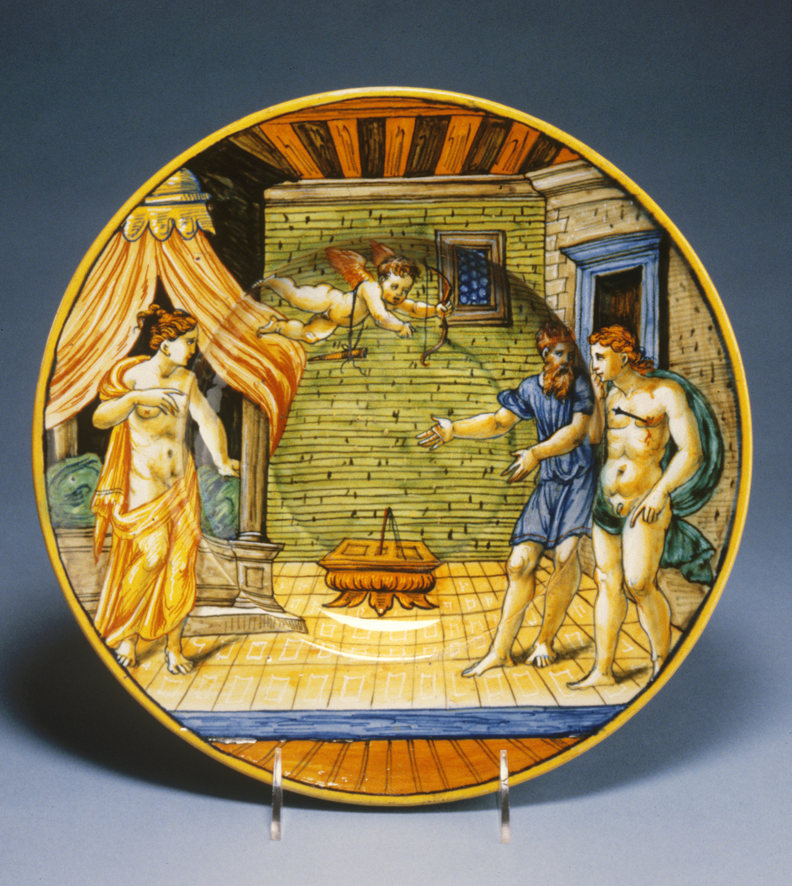 Image for Dish with King Candaules Exhibiting His Wife Nyssia to Gyges