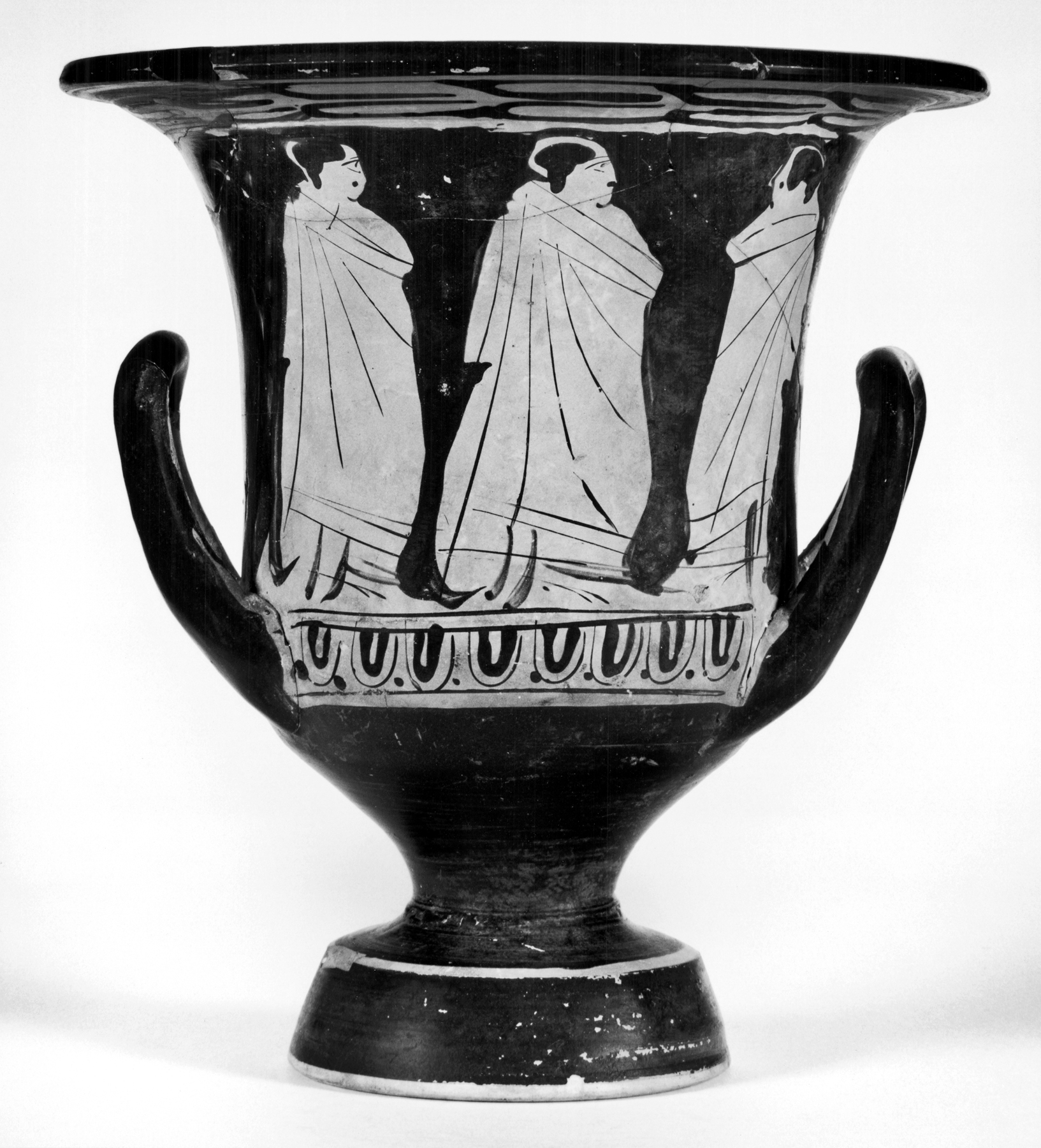 Image for Calyx-Krater with Driver, Chariot, and Three Horses