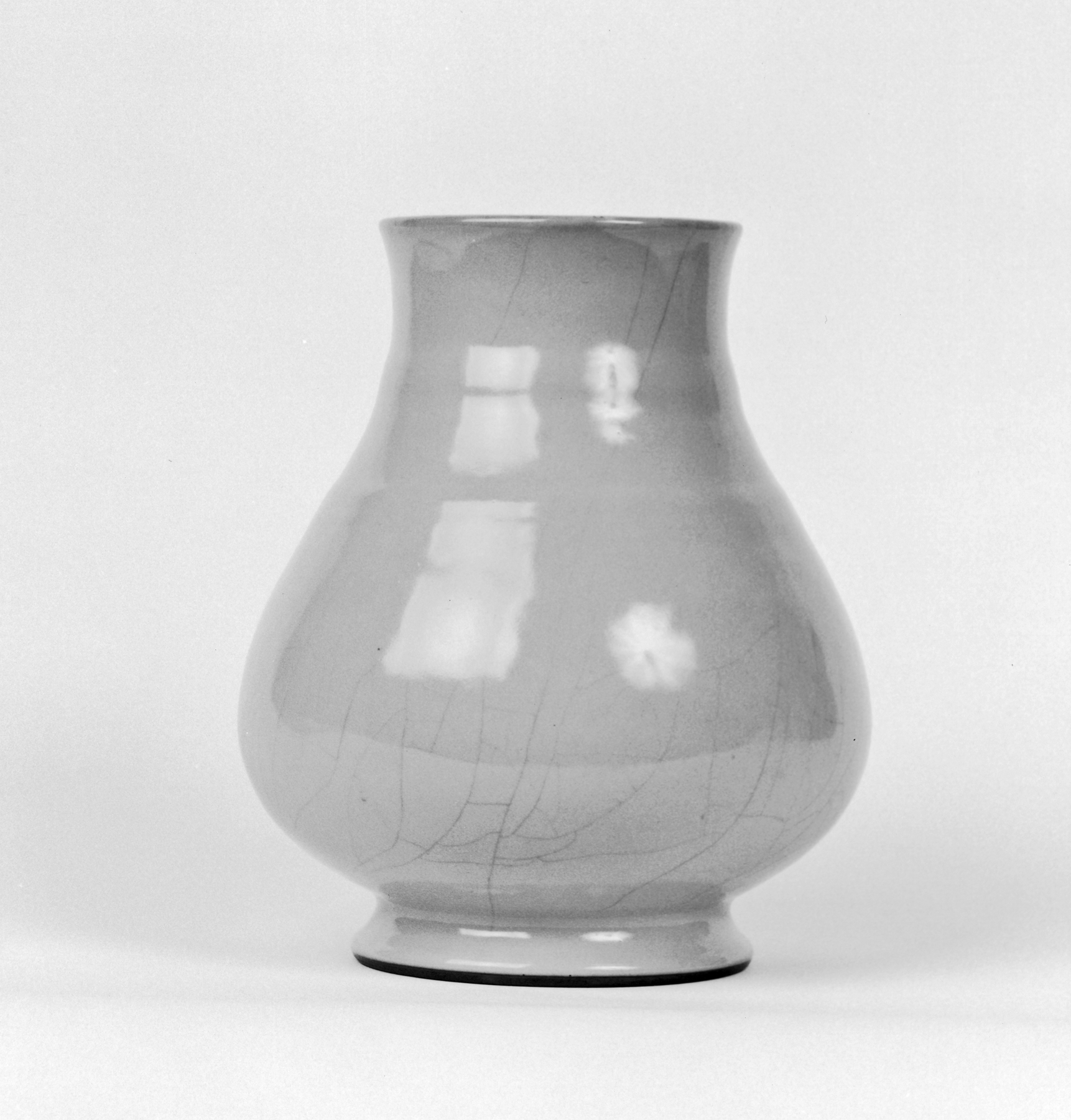 Image for Large Pear-Shaped Vase Imitating Guan Ware