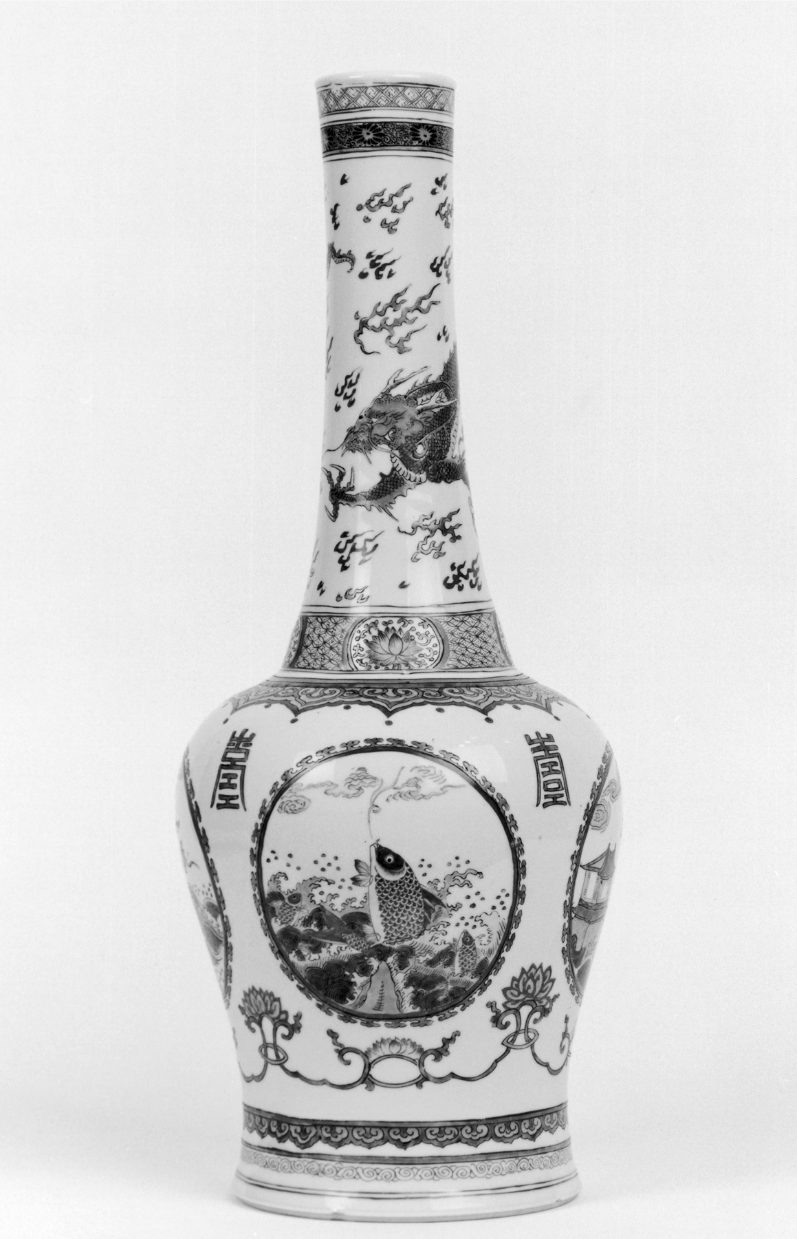Image for Bottle Vase with the Character "Shou" (Long Life)