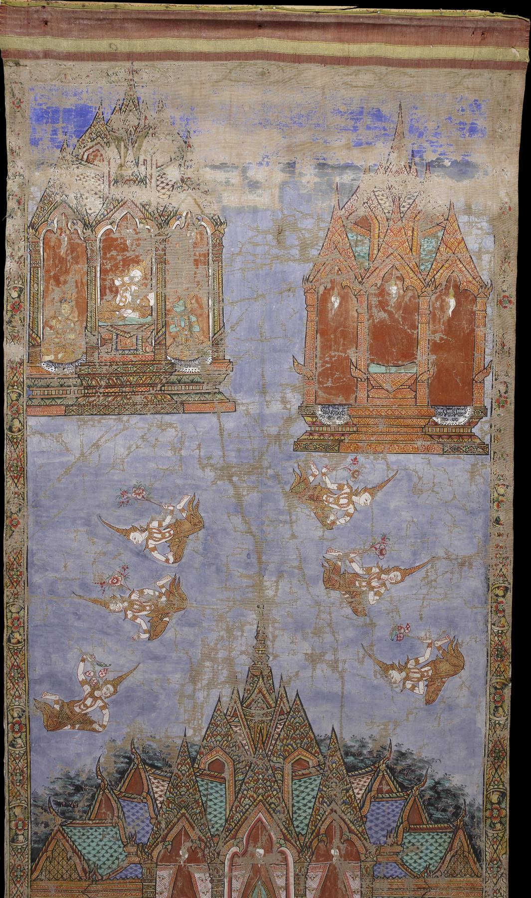 Image for The Buddha Preaches in Indra's Heaven and Descends to Earth, with Hell Below