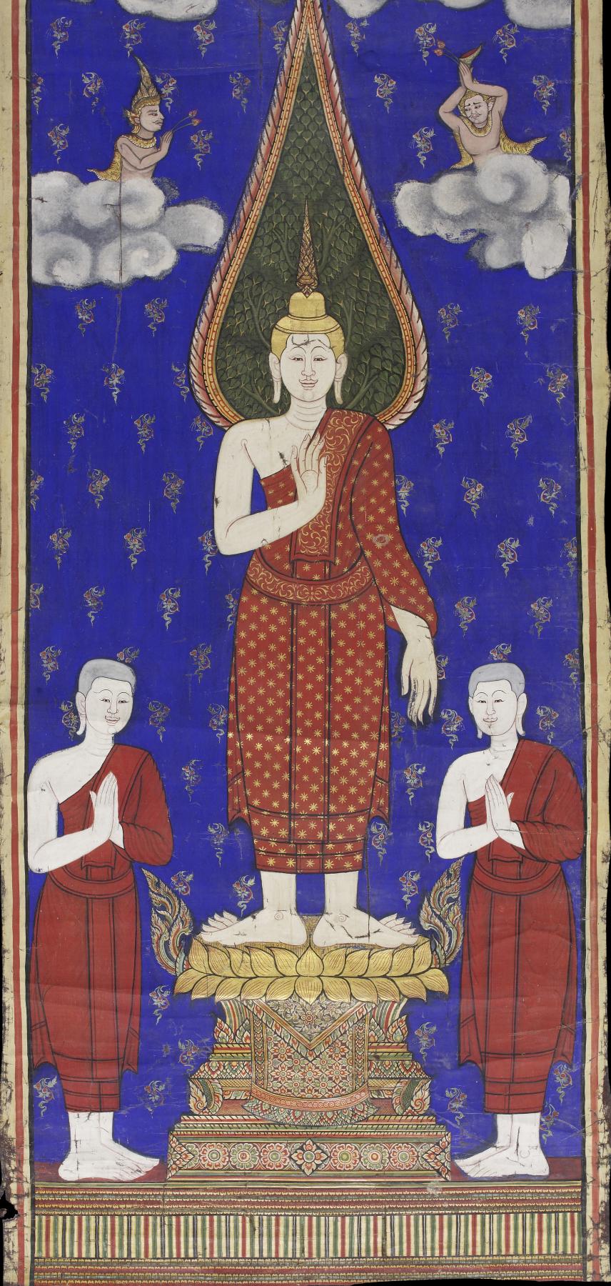 Image for The Buddha with his Disciples Sariputta and Moggalana