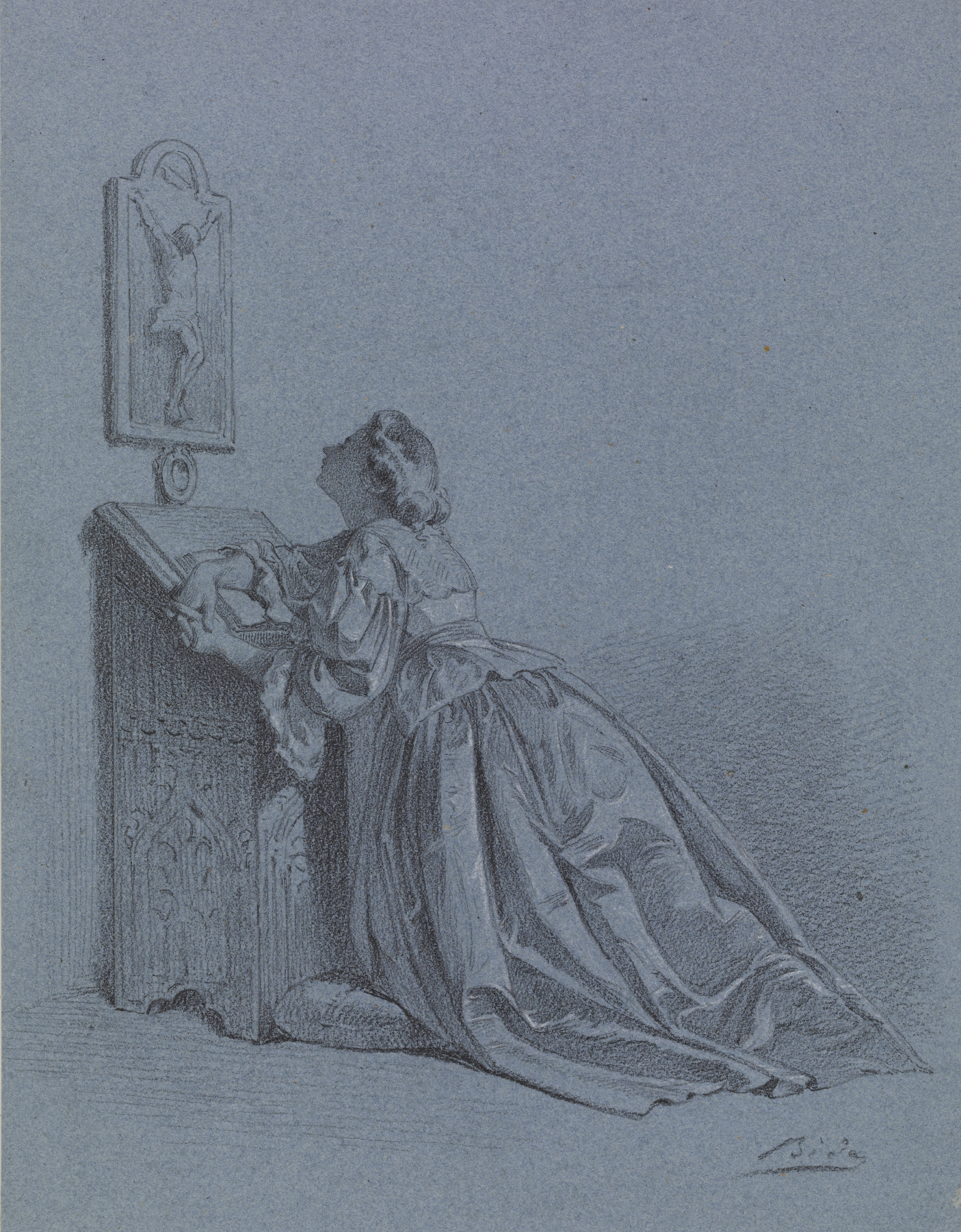 Image for Interior: Woman Kneeling at Prie-dieu