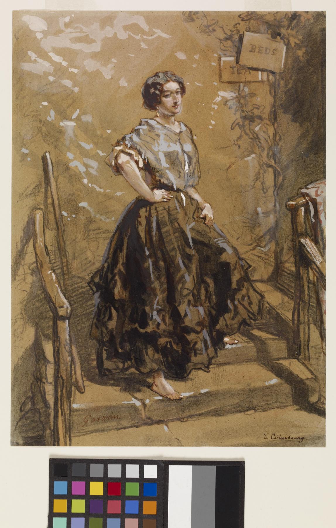Image for Young Woman Standing on Steps
