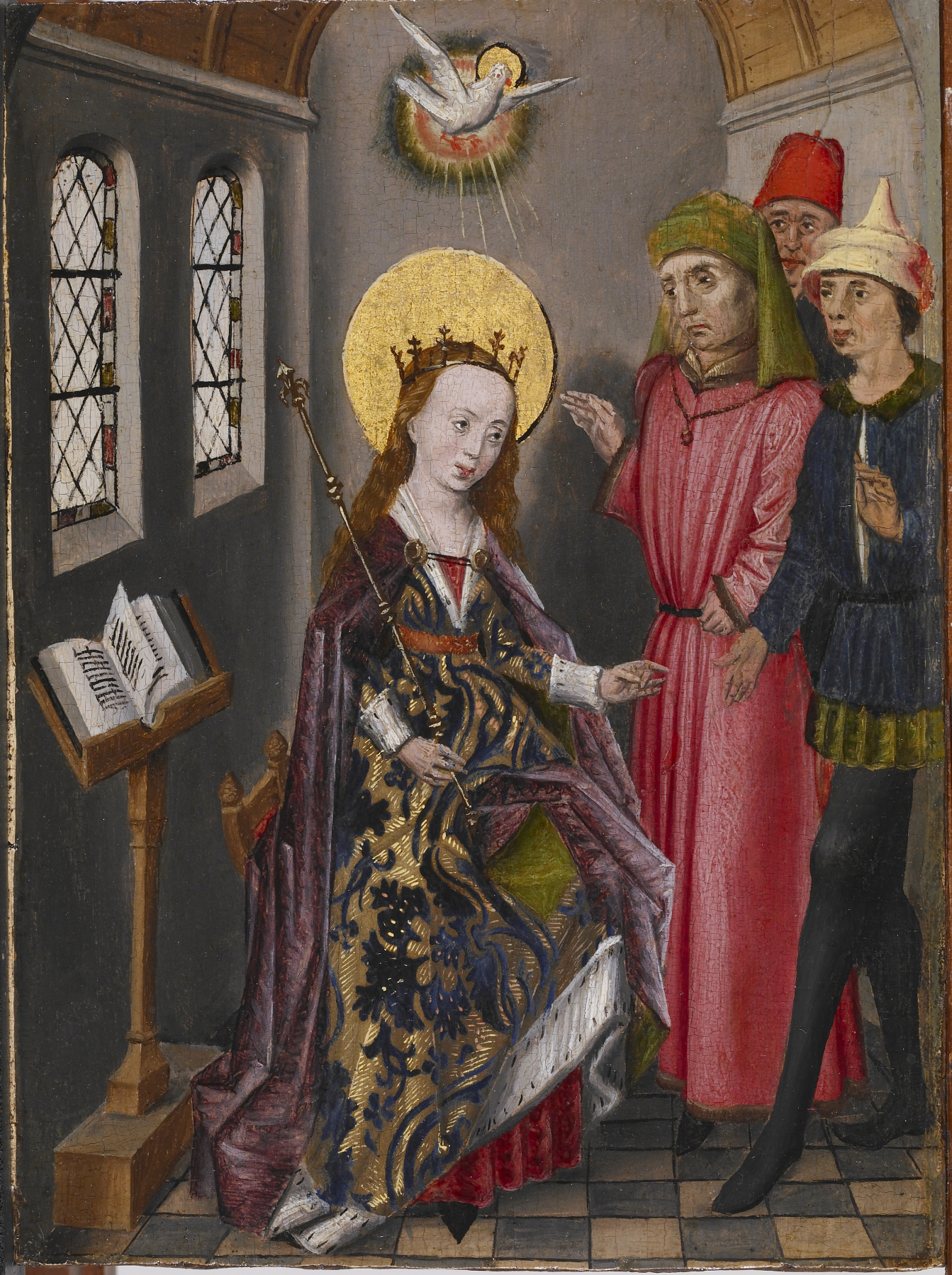 Image for Part of an Altarpiece with Three Scenes from the Life of Saint Catherine