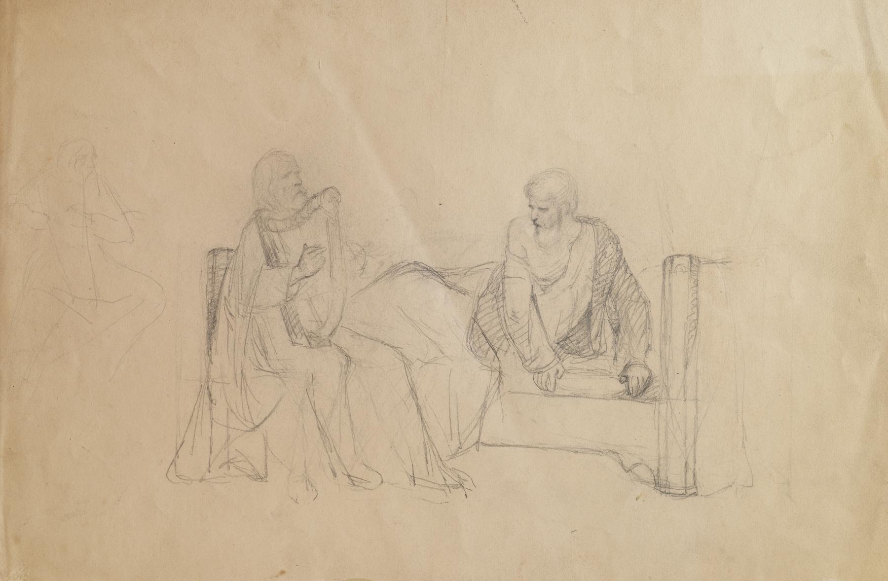 Image for The Card Players (recto) / Classical Scene (verso)