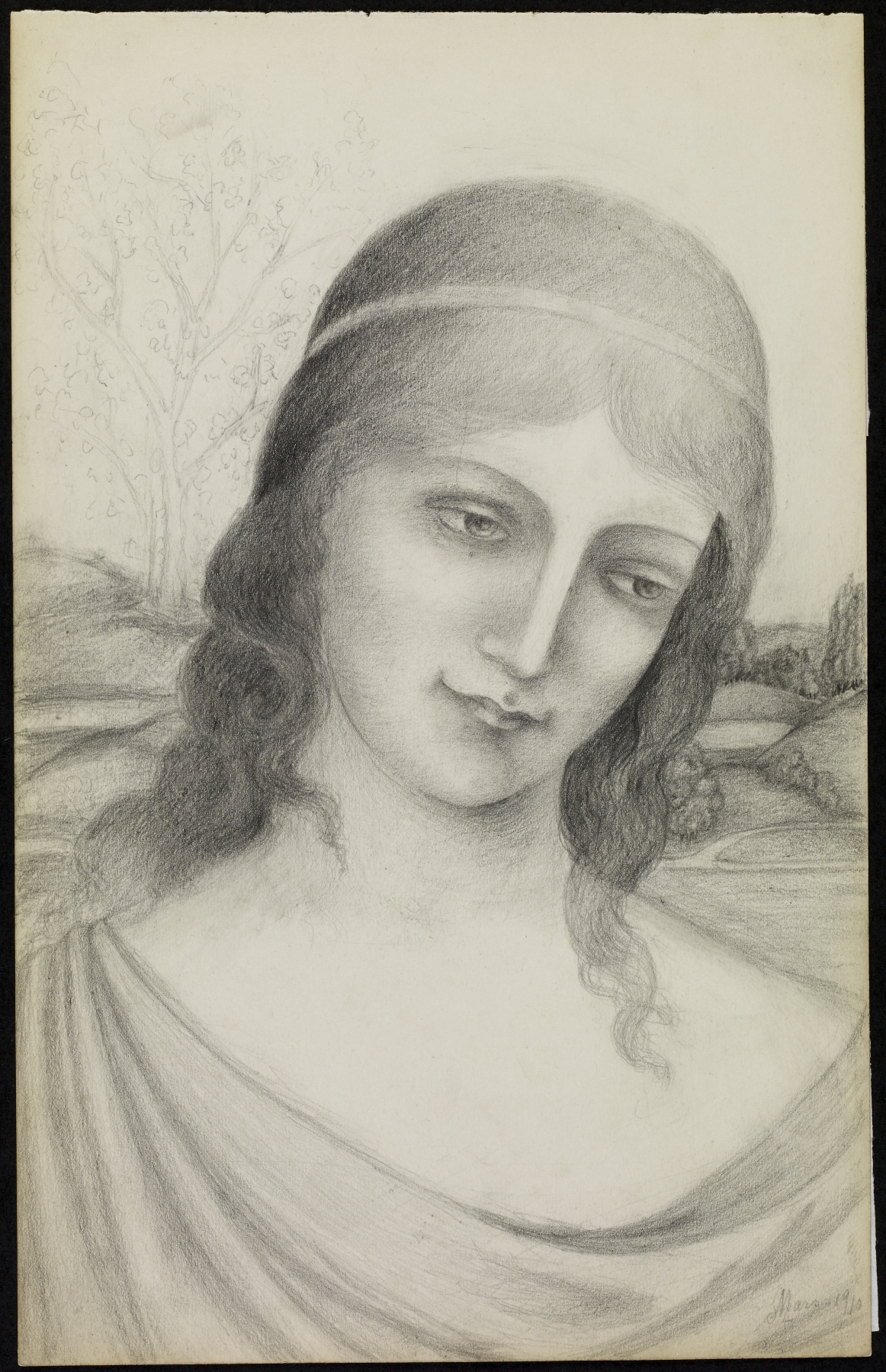 Image for Bust of a Maiden in a Landscape