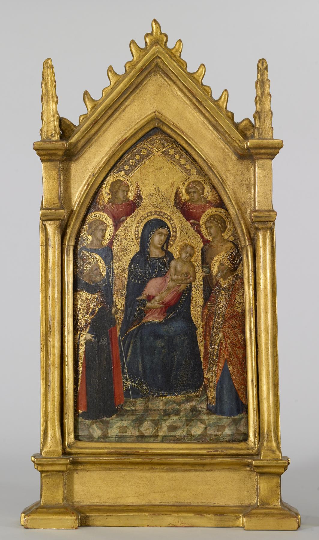 Image for Virgin and Child with Saints Augustine, Nicholas (?), Catherine (?), Lucy, and Angels