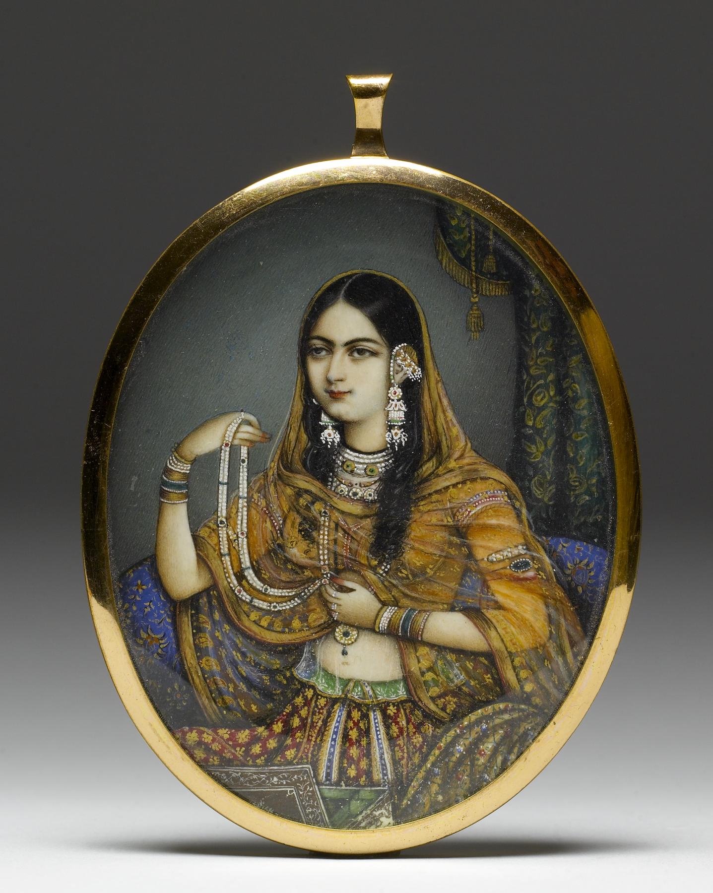Image for Portrait Miniature of an Indian Courtesan