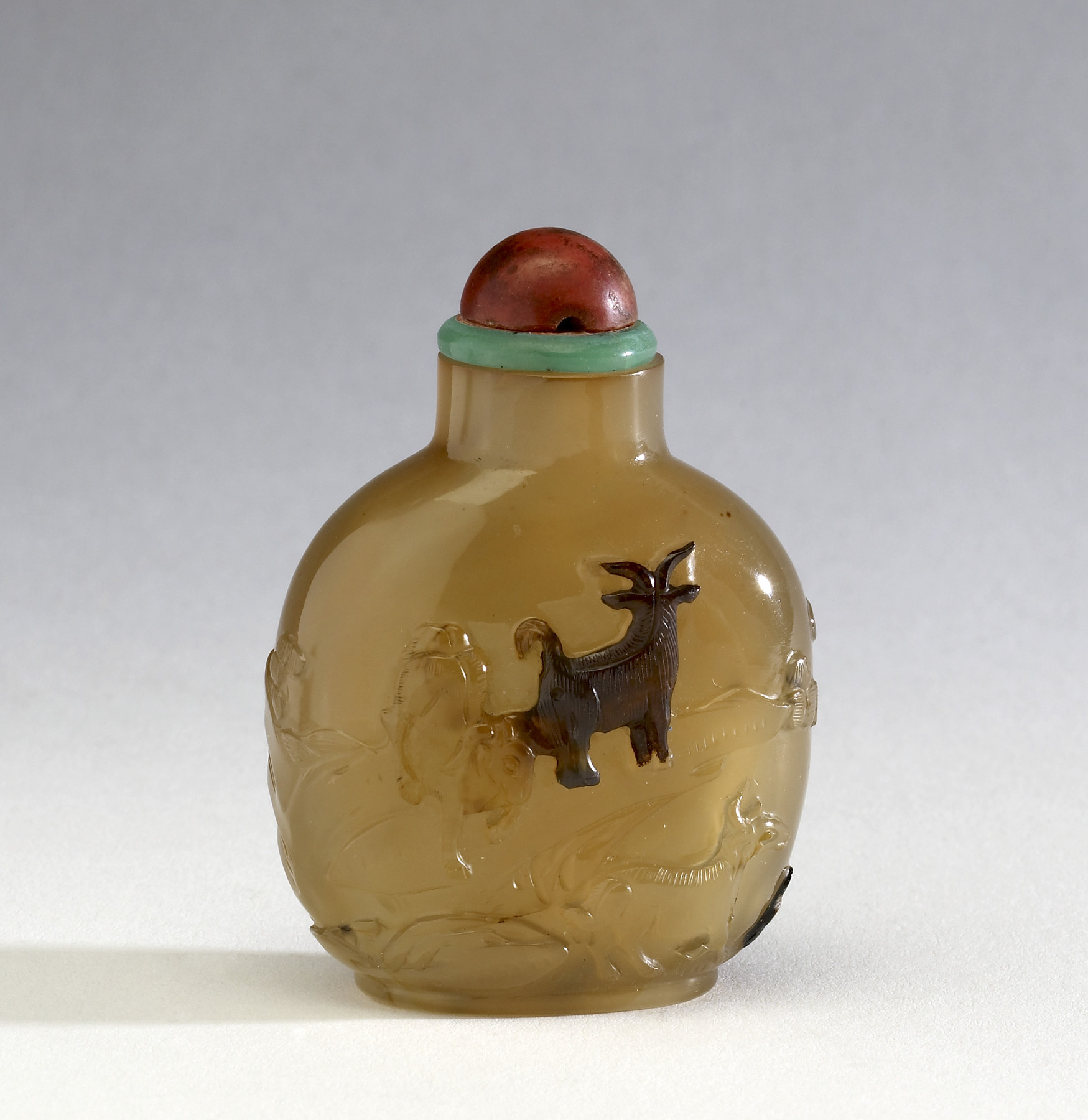 Image for Snuff Bottle with Goats