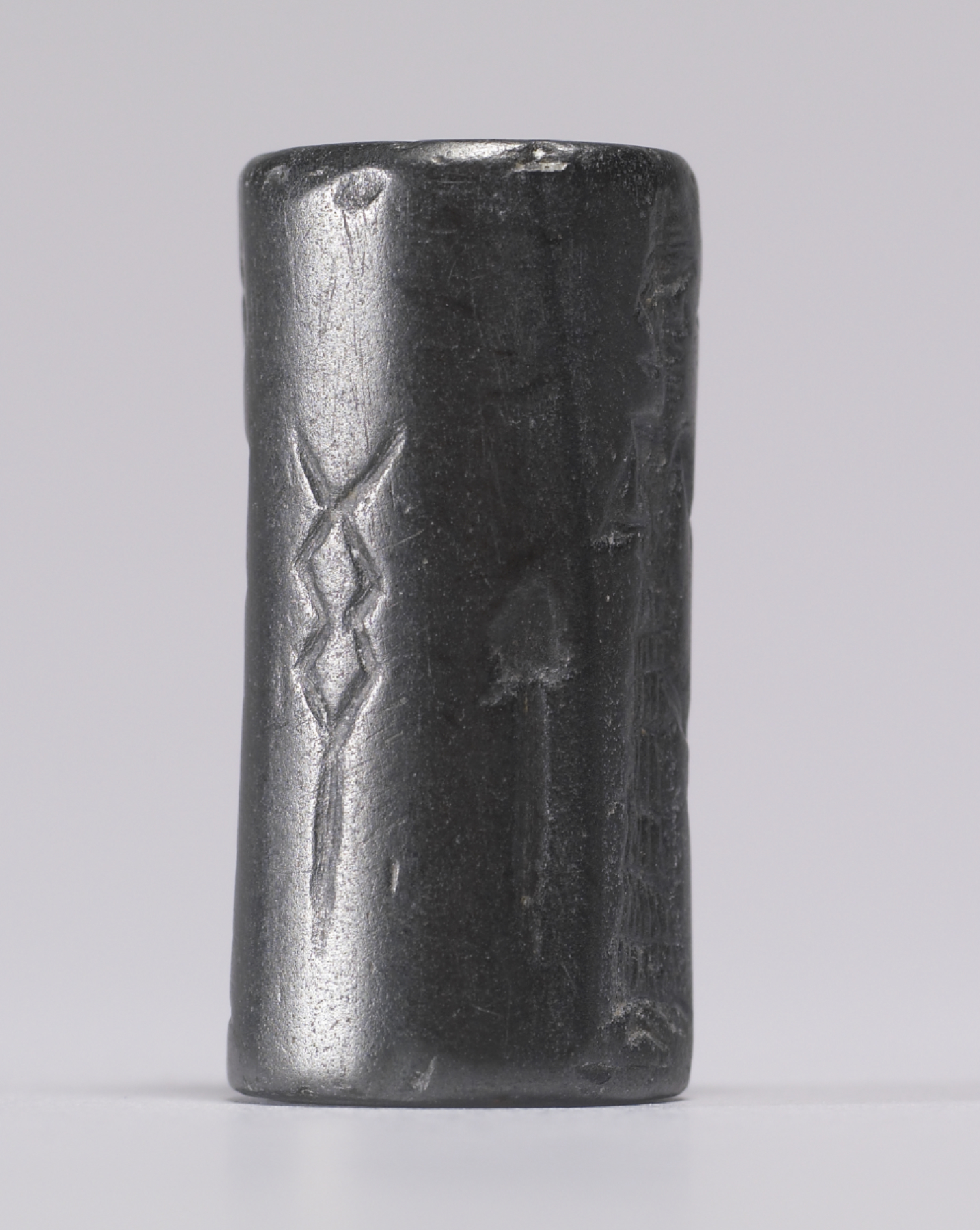 Image for Cylinder Seal with Standing Figures and an Inscription