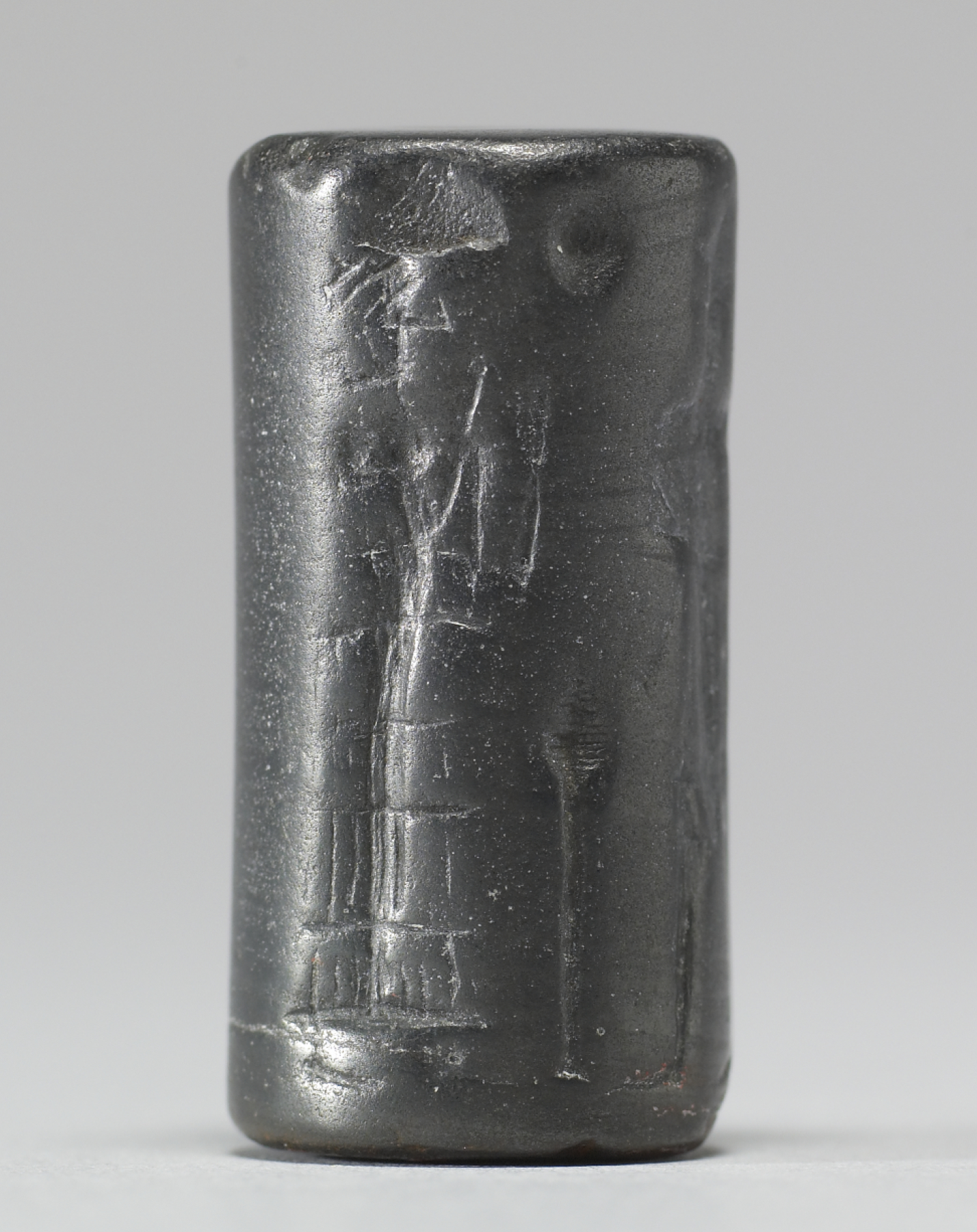 Image for Cylinder Seal with Two Figures and an Inscription