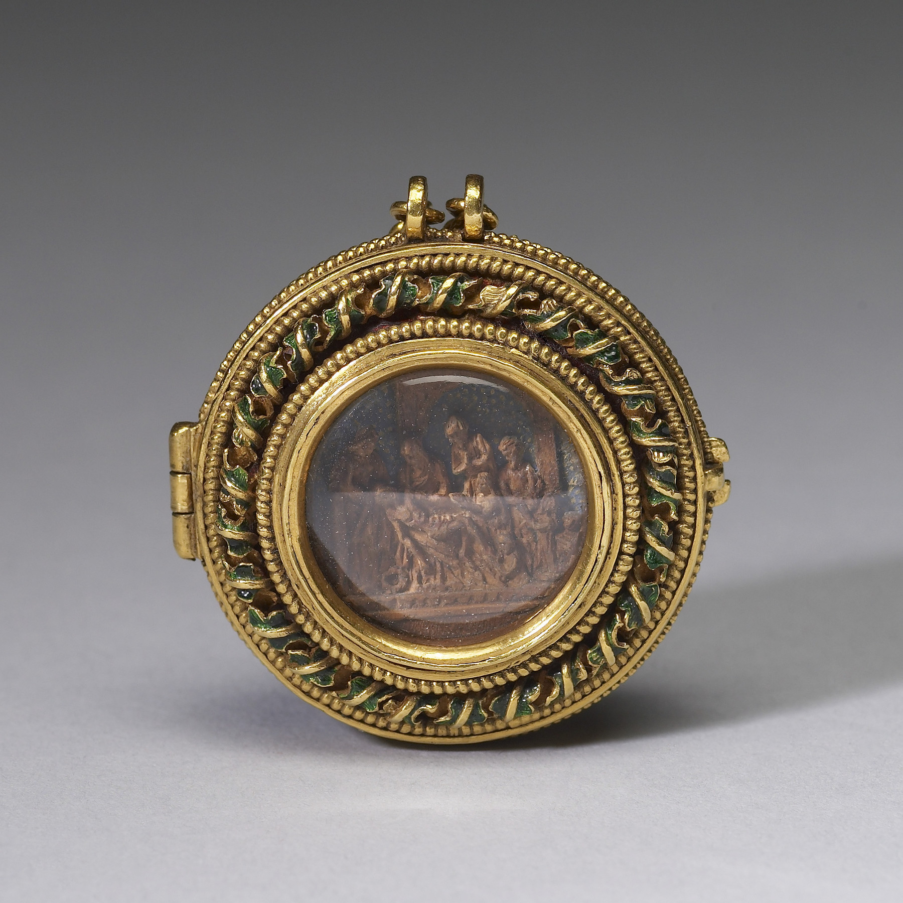 Image for Locket with Christ's Entry into Jerusalem and Doubting Thomas