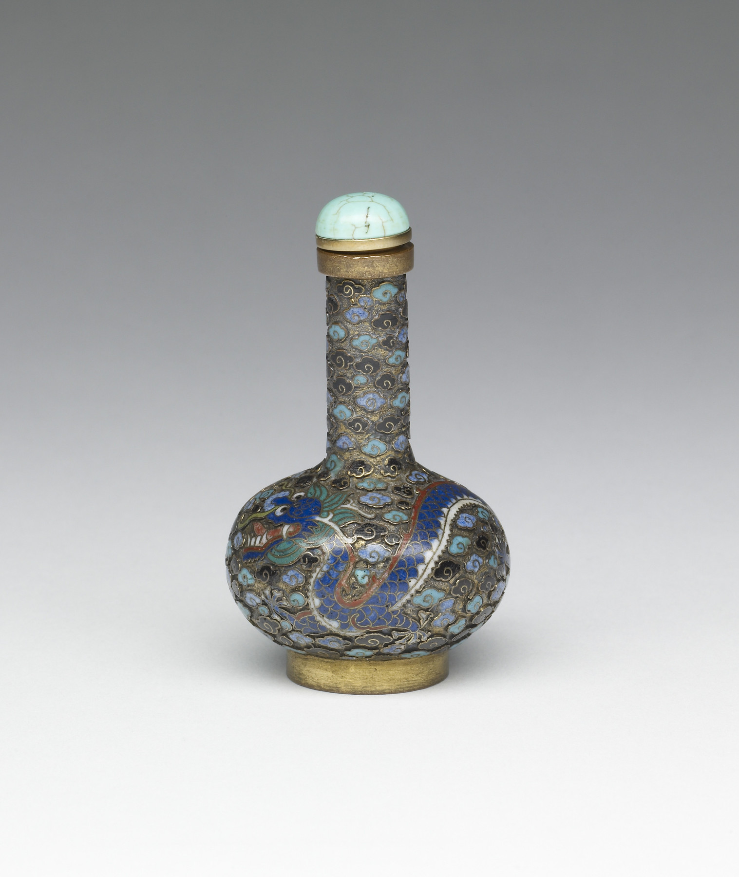 Image for Vase Decorated with Five Clawed Dragon Chasing the Pearl