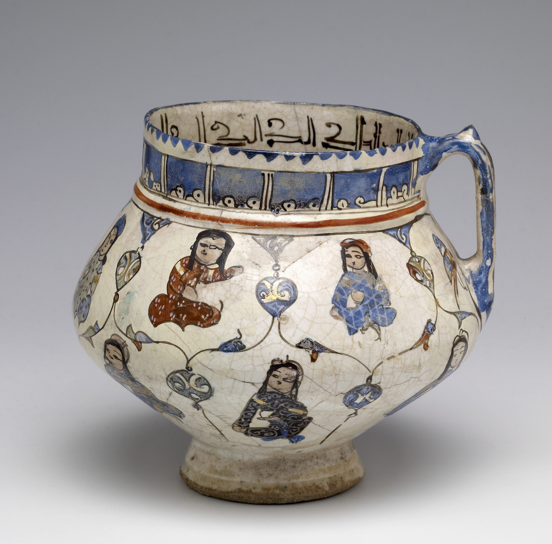 Image for Jug with Seated Figures and Vines