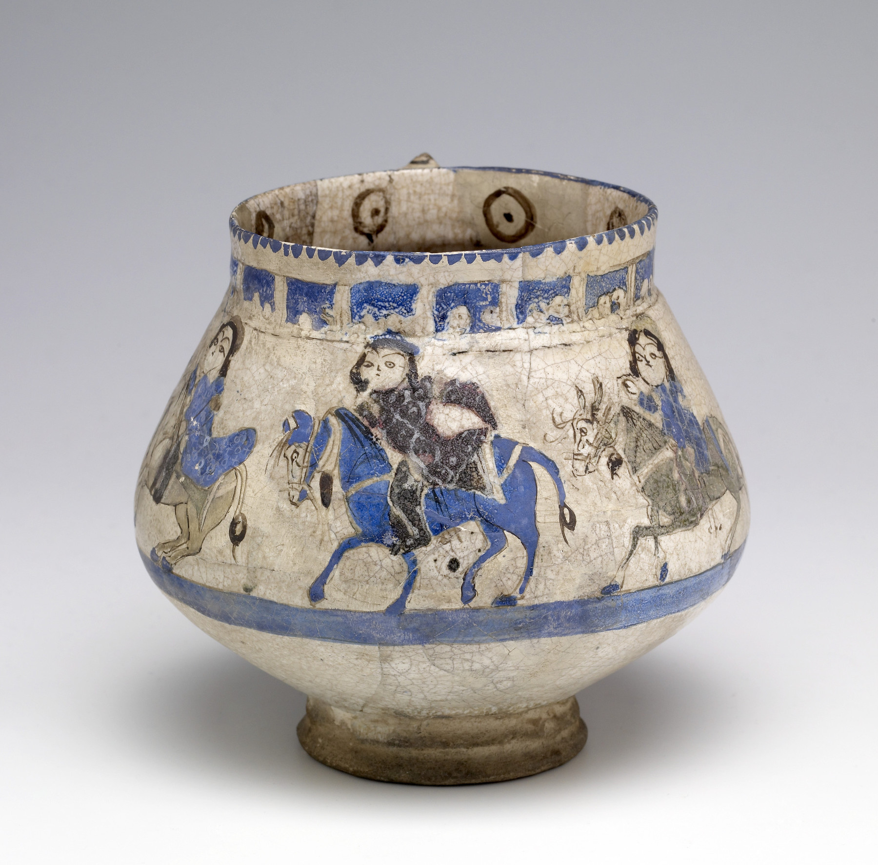 Image for Jug with Horsemen and Inscriptions