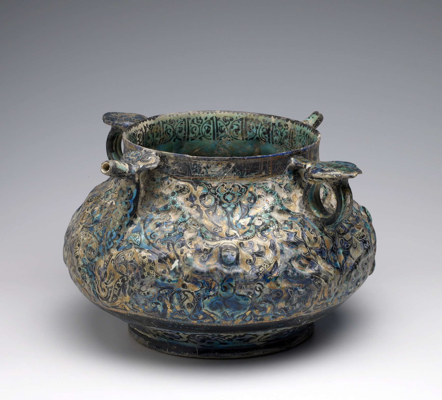 Image for Jug with Floral Motifs and Seated Persons