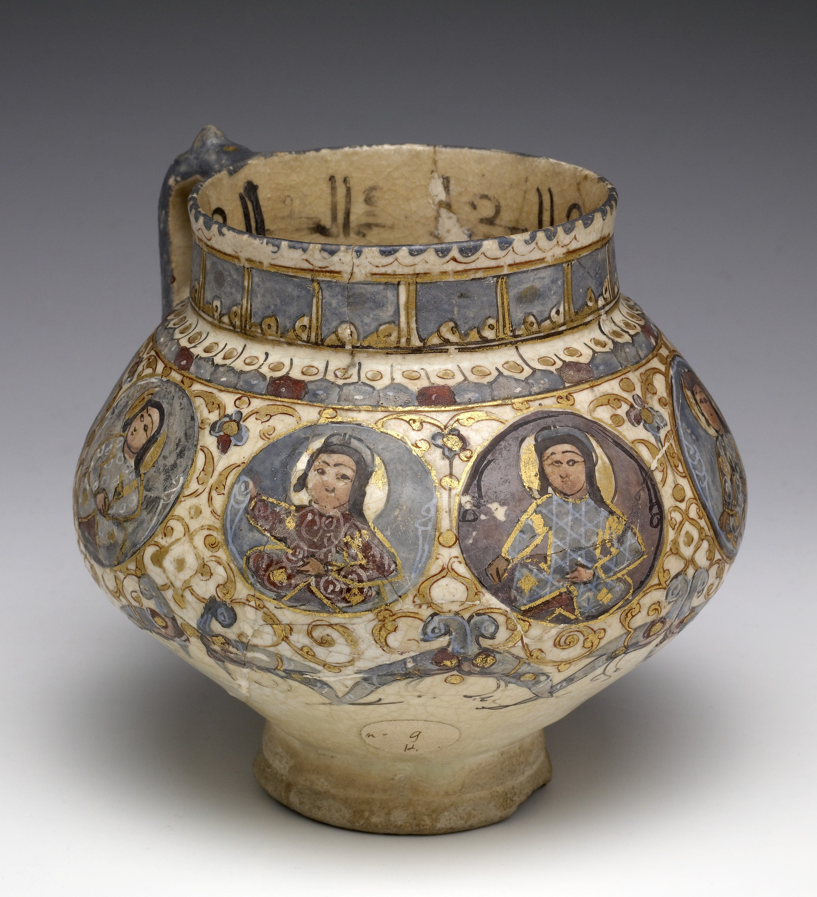 Image for Jug with Seated Figures and Birds