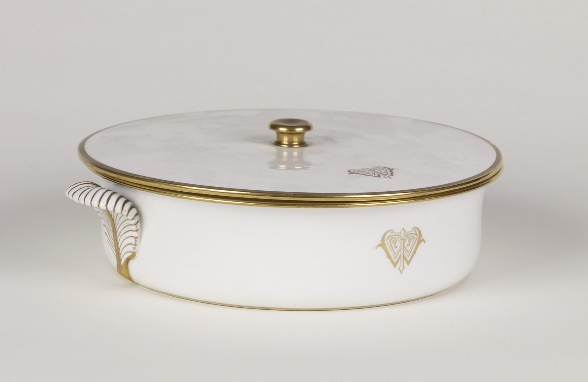 Image for Serving dish with cover with William T. Walters' monogram