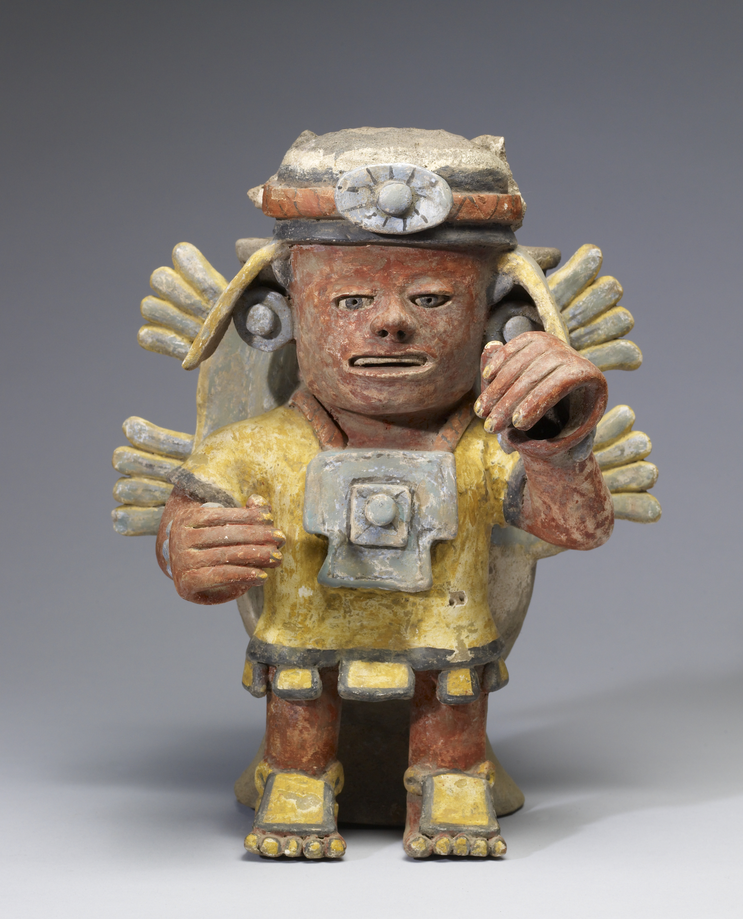 Image for Polychrome Standing Figure with Raised Hand