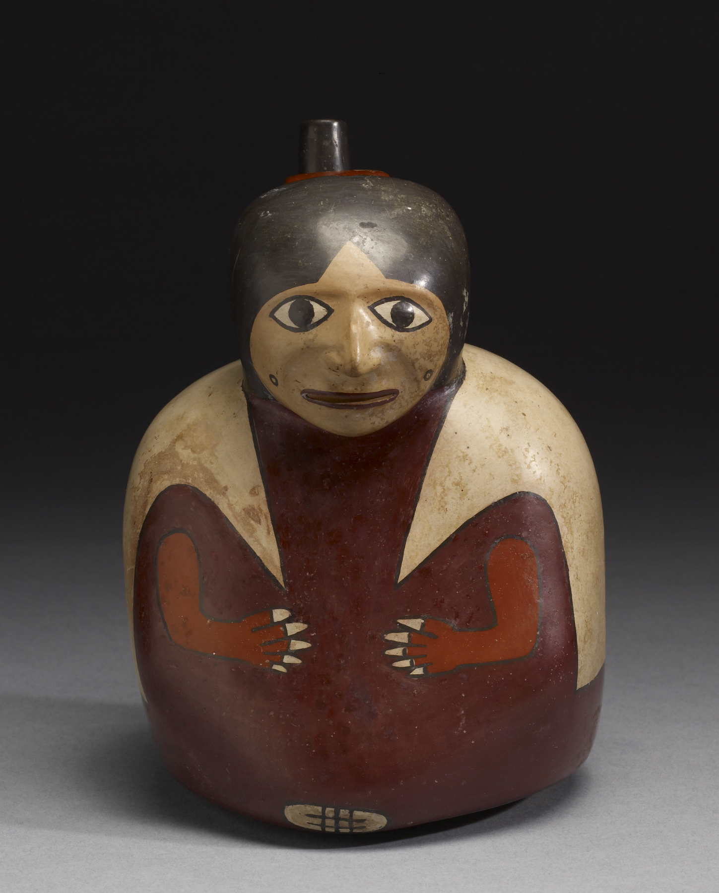 Image for Effigy Vessel of a Seated Figure with Long Tunic
