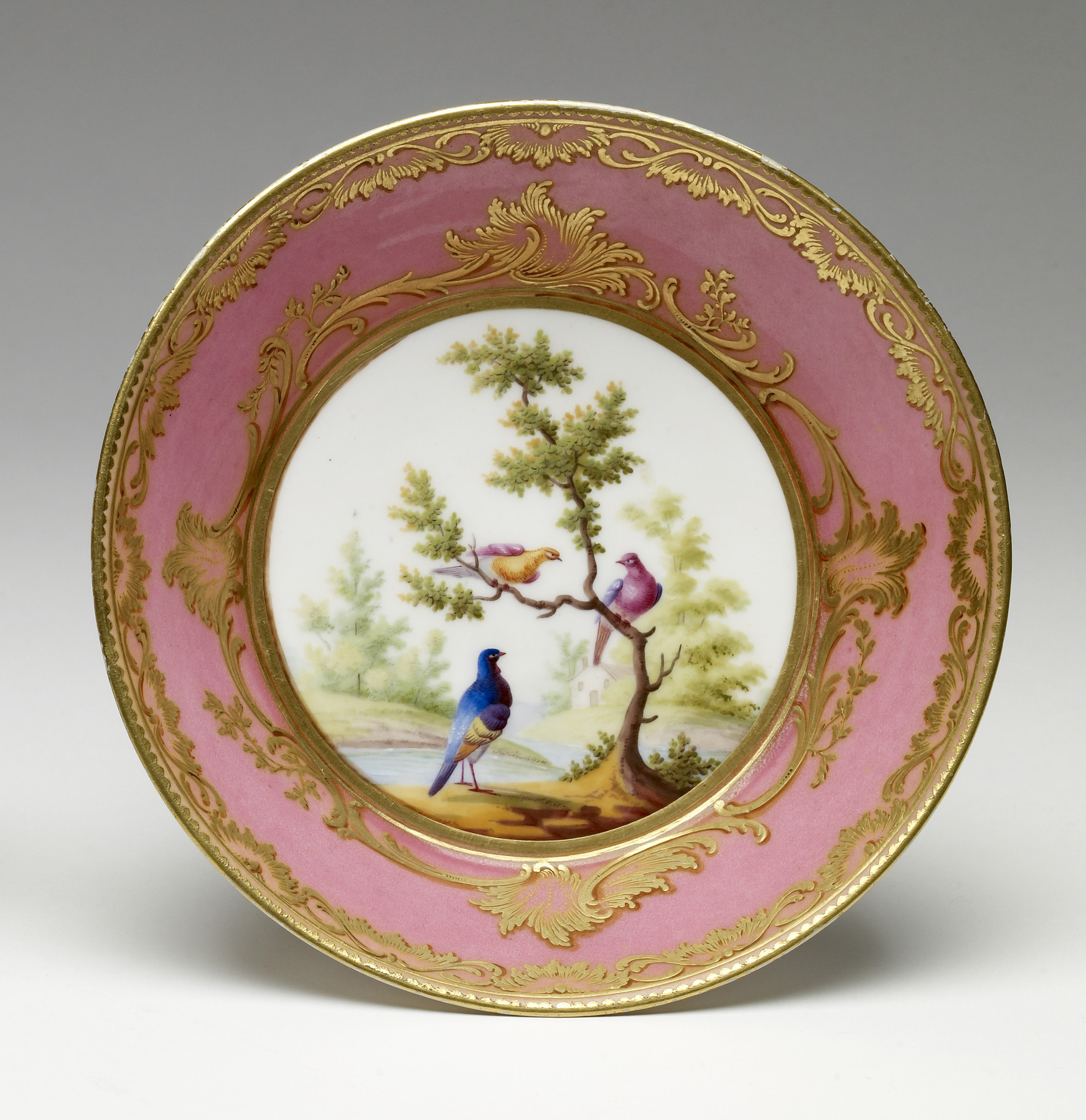 Image for Two-Handled Covered Cup and Saucer (Gobelet ‘à lait’ et soucoupe)