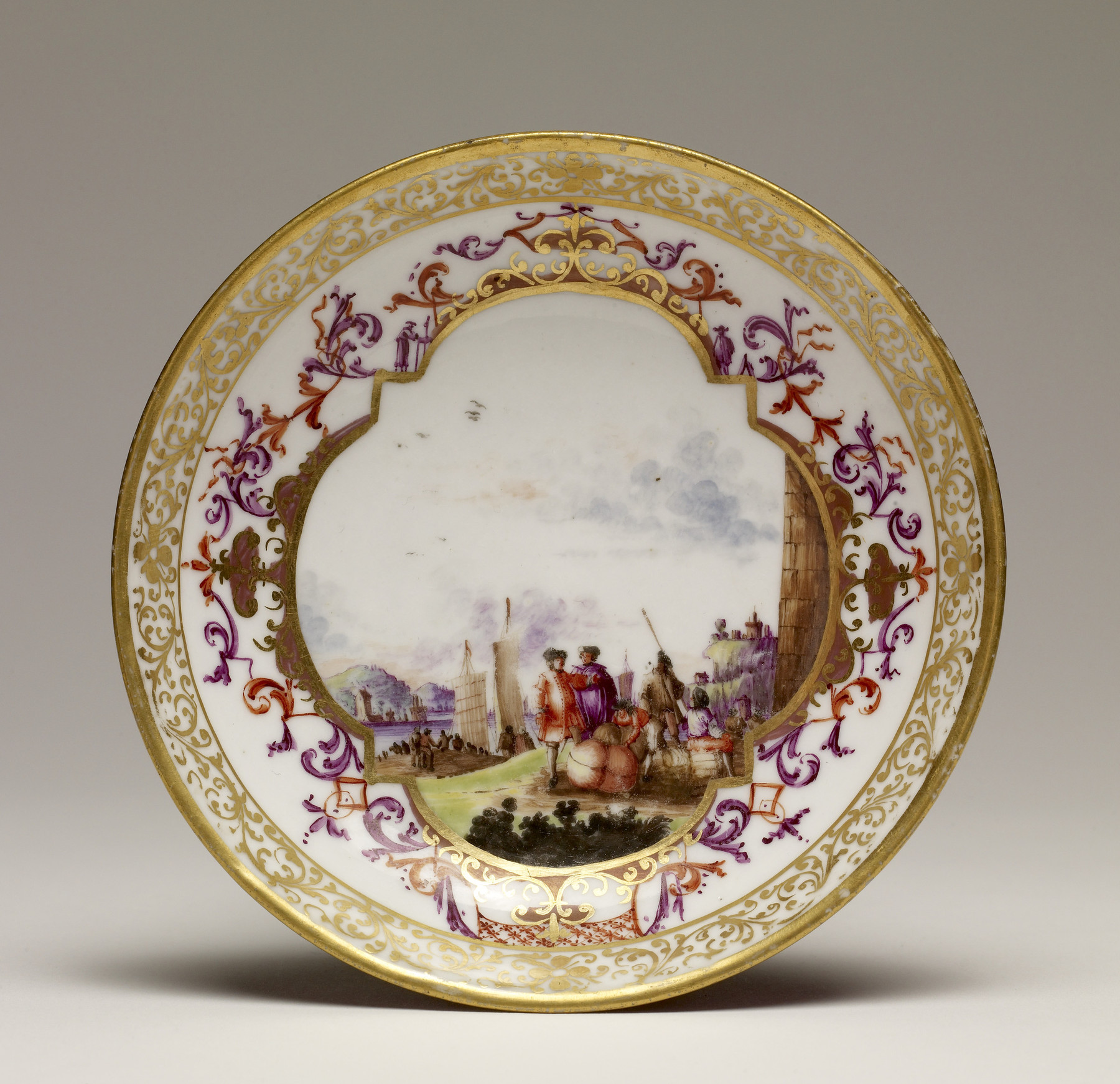 Image for Cup and Saucer with Shipping Scenes