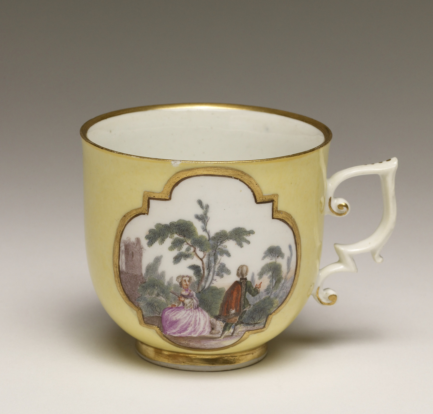 Image for Cup and Saucer with Figures in Middle Eastern Dress
